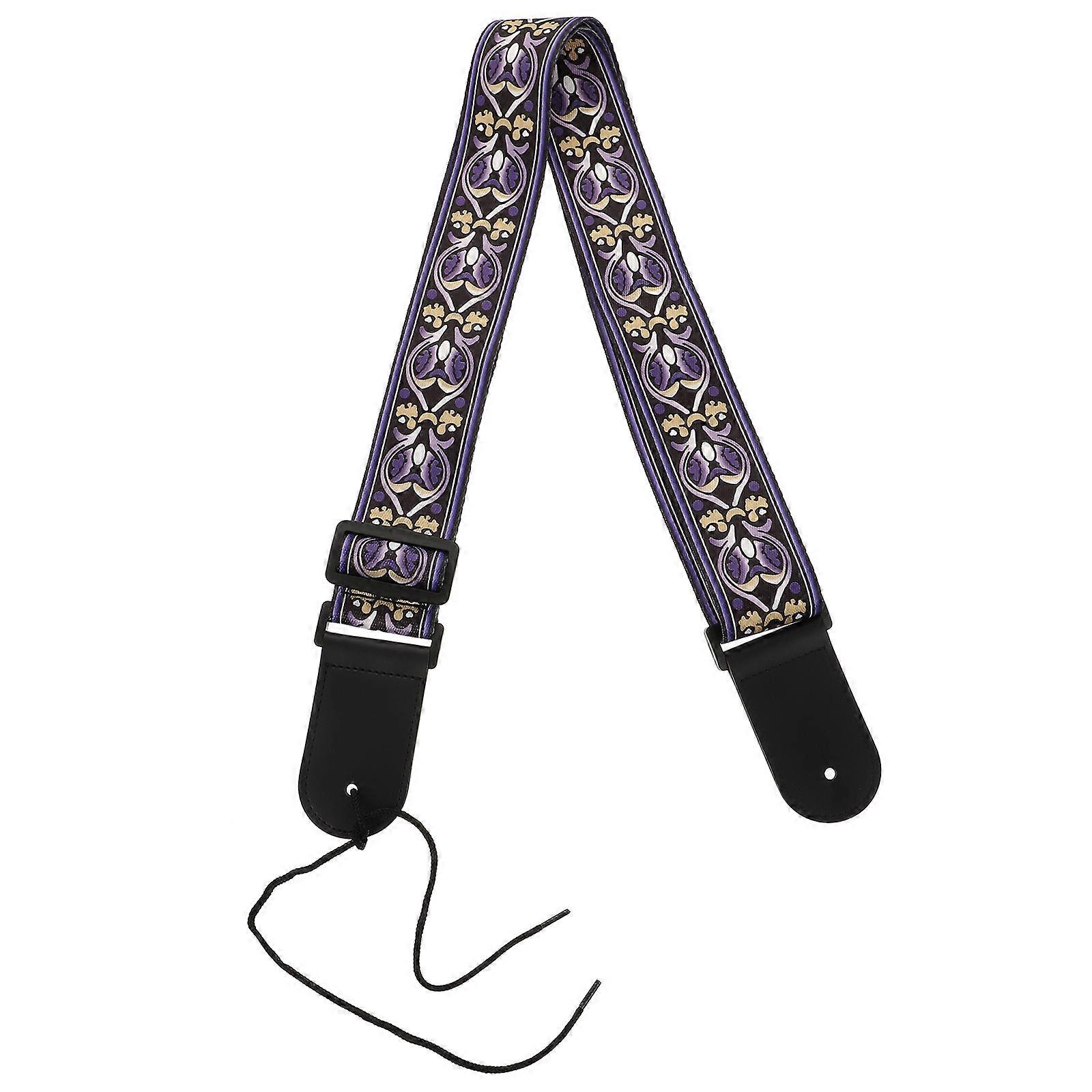 Electric Guitar Style Strap Wide Band Purple 90x5x1.2cm Exaggerated Design Guitarists 1Pack