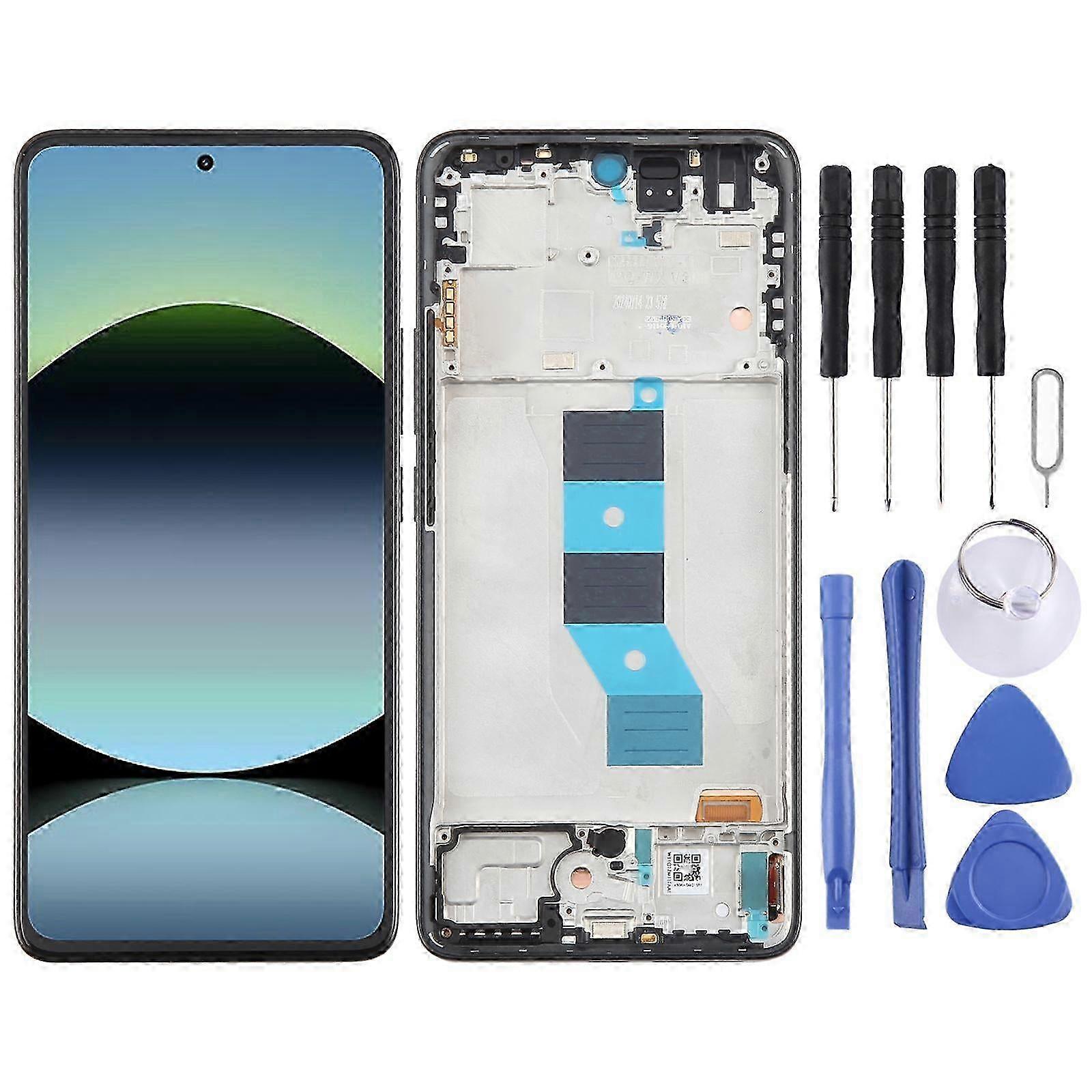 (Black) For Xiaomi Redmi Note 14 4g Amoled Compatible Lcd Screen Digitizer Full Assembly With Frame