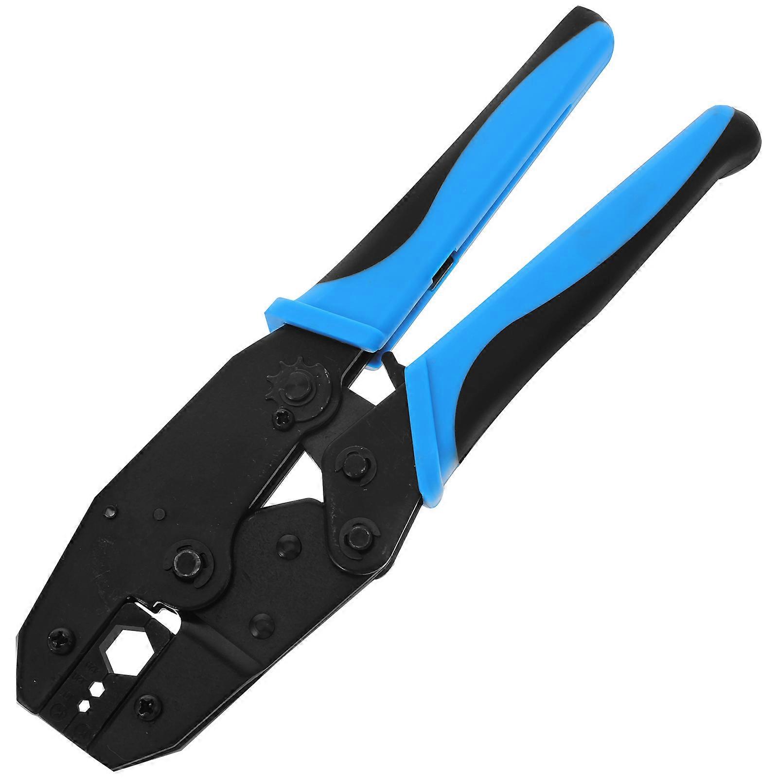 Crimping Tool Cable Ratchet Terminal Crimping Pliers DIY Enthusiasts Black 21.5 x 6.7 x 2cm Locking Function 1Pcs