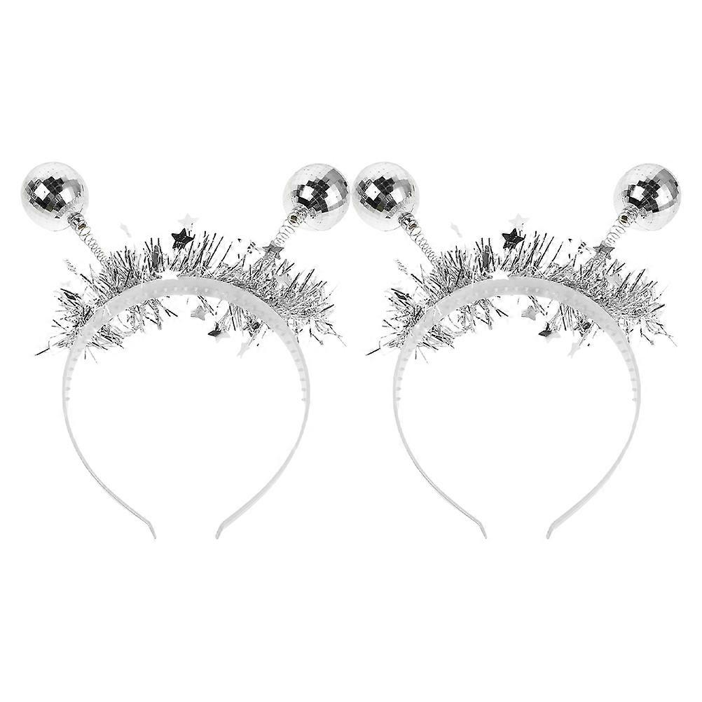 It looks like you're describing a product listing for **"2pcs Disco Ball Boppers Headband Unique Sparkling Design Halloween Party Accessory for Year