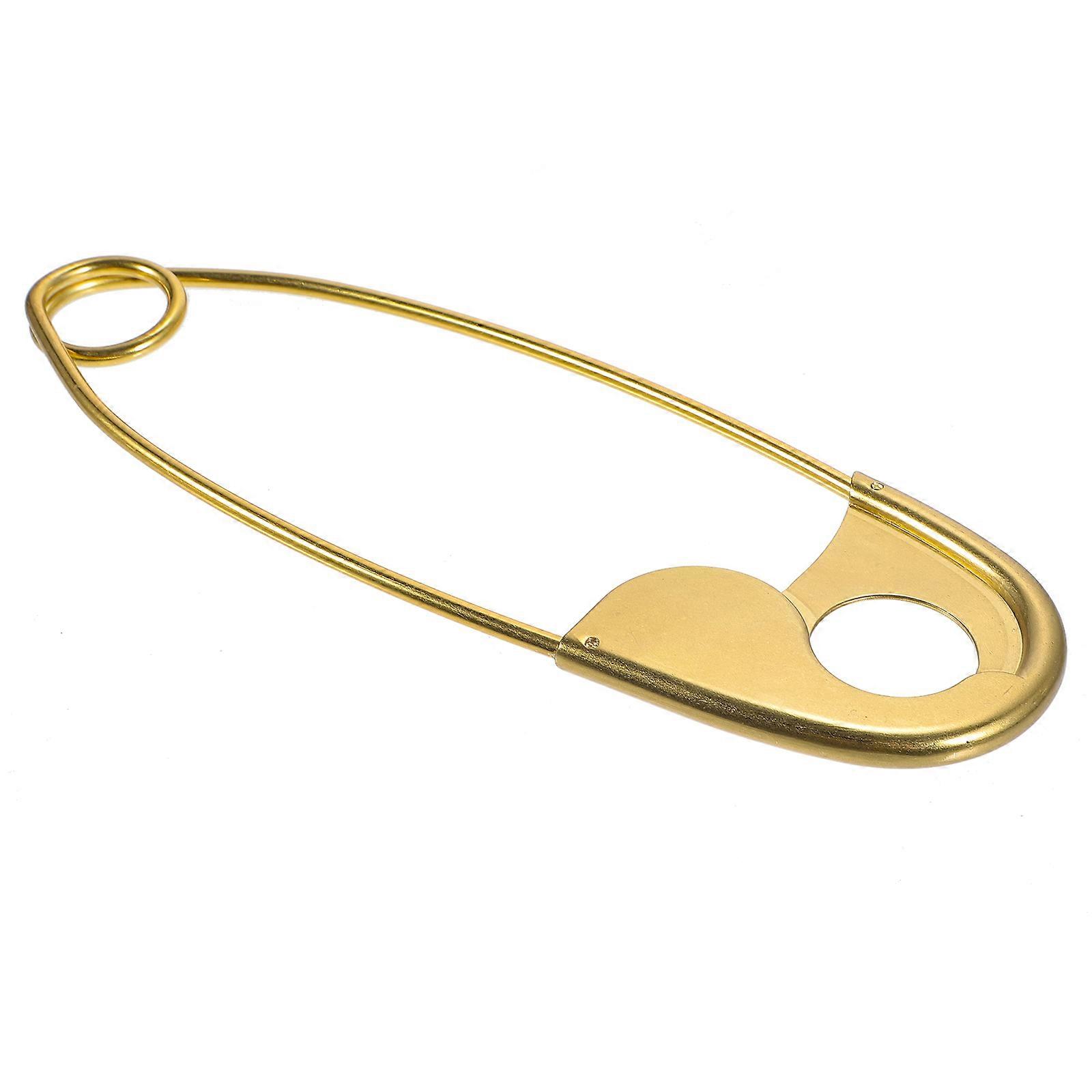 نحت ديكور حائط من سبائك الزنك على غرار المزرعة الريفية للديكور المنزلي الداخلي في الهواء الطلق - تصميم دبوس أمان معدني كبير لمساحات خياطة الغسيل