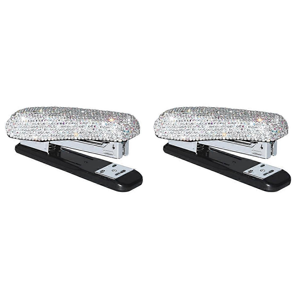 2X Handmade Bling Dazzling Stapler for Office, School, or Home