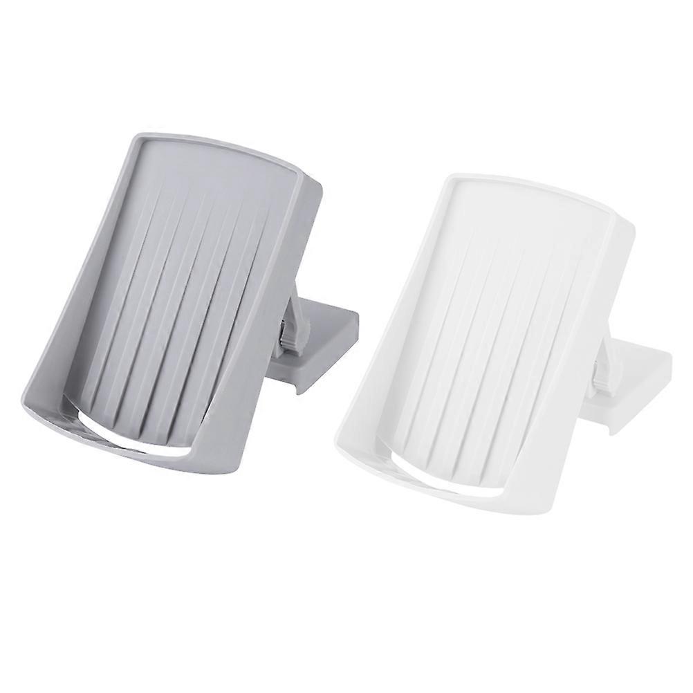 Adjustable Soap Draining Tray Bathroom Soap Storage Plastic Rectangular 2Set