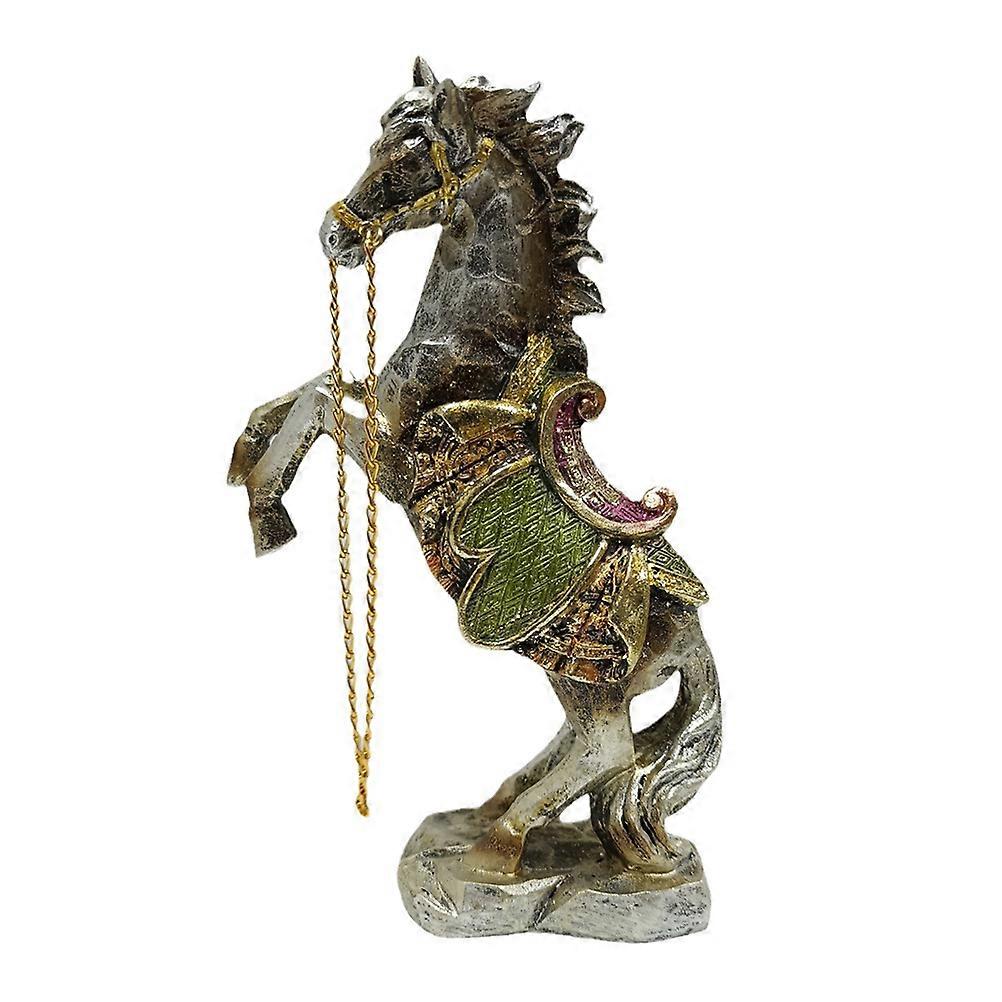 Decorative Horse Statue Standing Horse Resin Craft Porch Home Decor Dark Brown 7.66X4.72X2.55IN present 1Pack