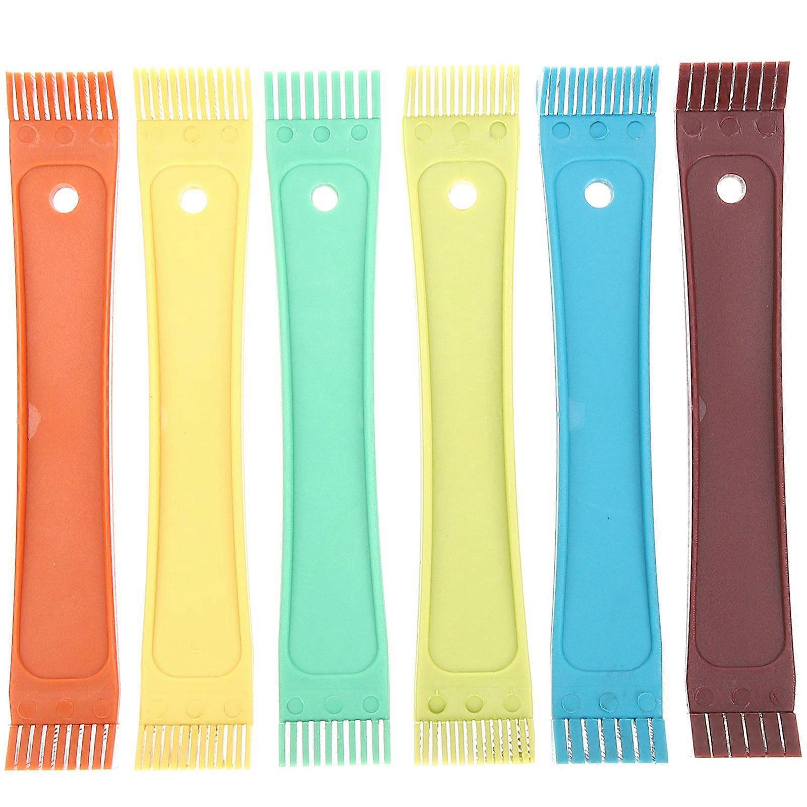 6pcs Air Conditioner Fin Combs Air Conditioner Fin Combing Tools Radiator Cleaning Tools