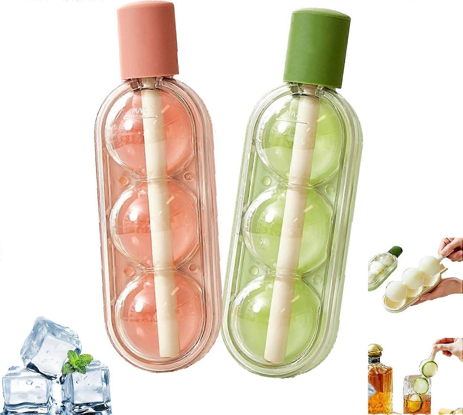 2-in-1 ice tray    ice cube mold set