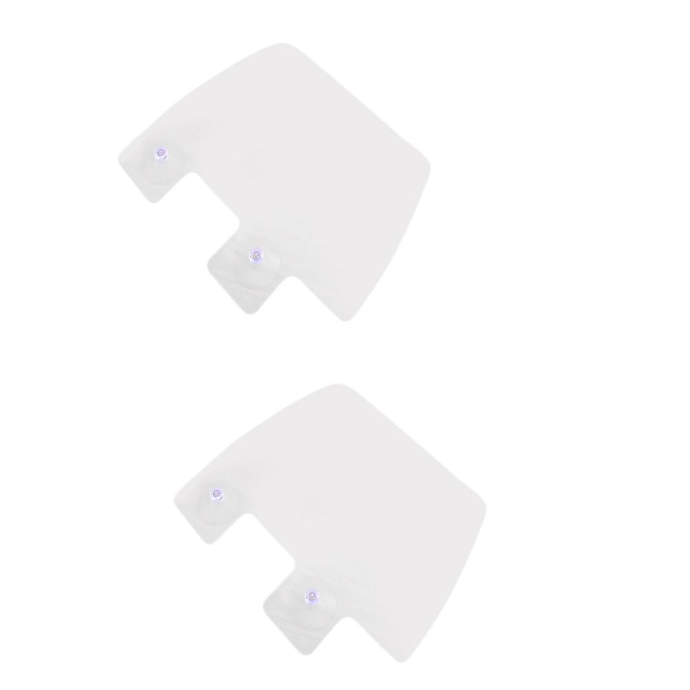 Kitchen Sink Baffle 2Pcs Sucktion Cup Basin Splashproof Guard for Home Kitchen Bathroom Use Rectangular Resin Anti-splash