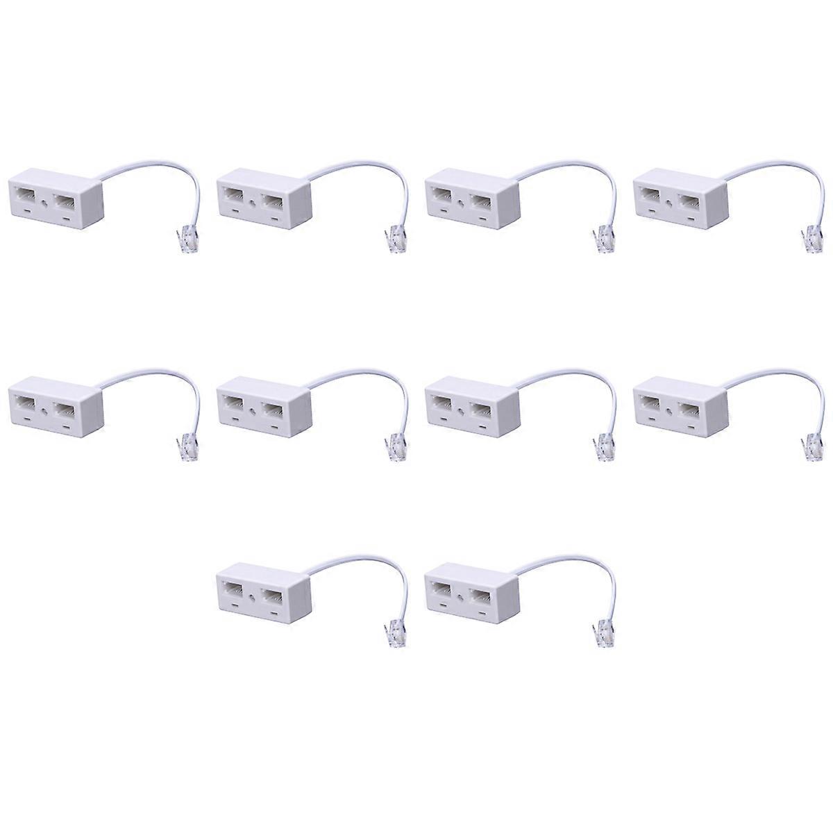 RJ11 Plug to Dual UK BT Telephone Socket Convertor