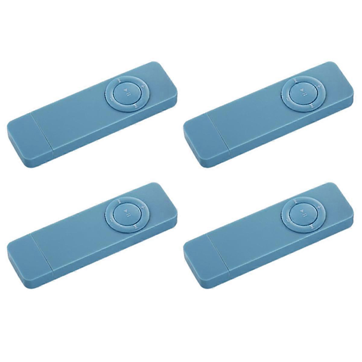 Portable USB Sport U Disk Mini Mp3 Music Player Support 32GB TF Card(blue)