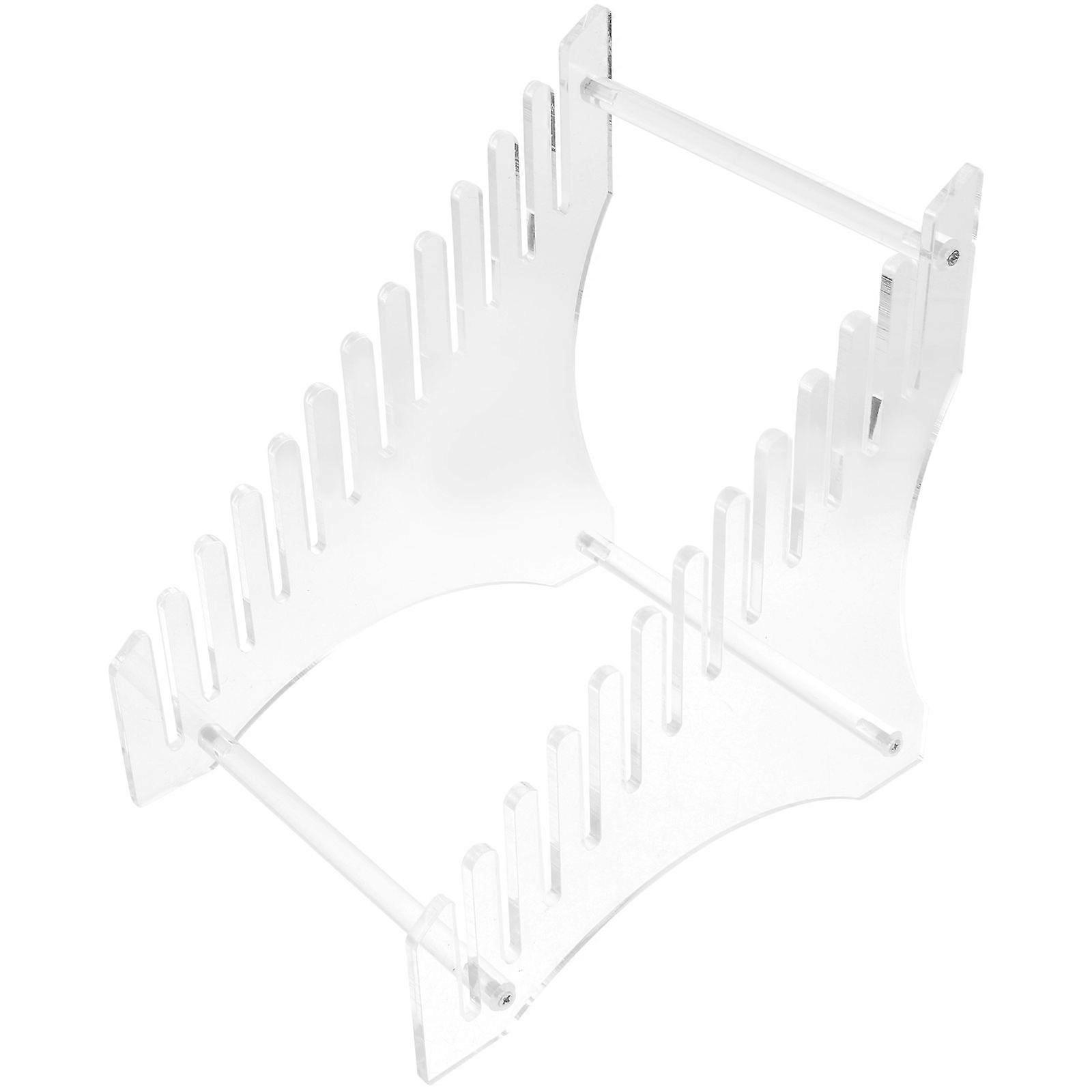 Acrylic Tiered Vinyl Record Shelf Transparent Acrylic Display Rack CDs Display Stand for Photos Records Album