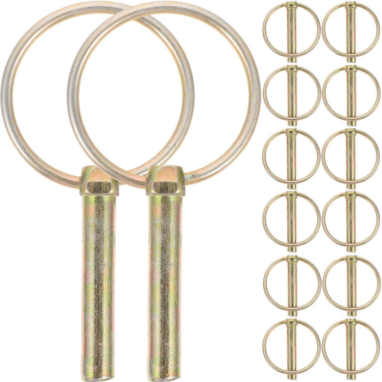 Heavy Duty Iron Pin Rings for Garden Tractor Trailer Hitch – Corrosion Resistant Fasteners