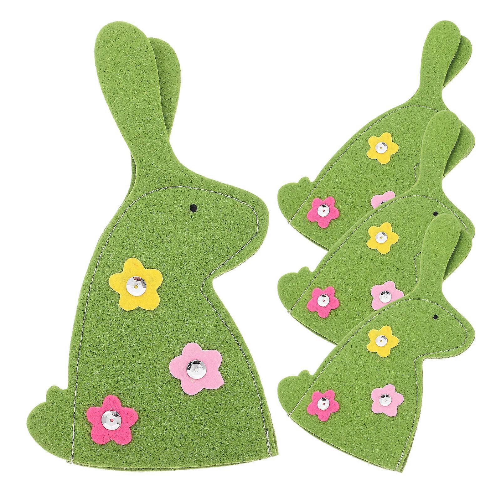 Easter Egg Covers Nonwoven Fabric For Party Hosts Protect Eggs Rabbit Shape 4Pcs
