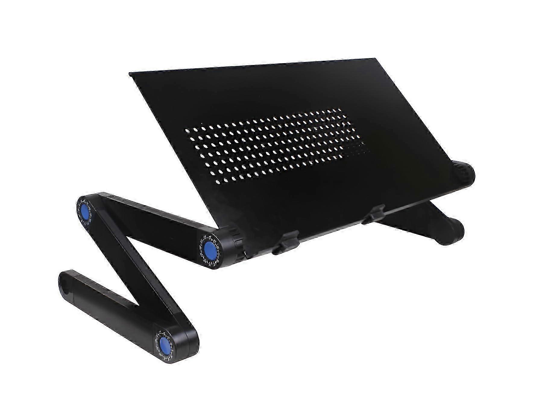 Adjustable Laptop Computer Lap Desk with Cooling Function, Ergonomic Vented Table for TV or Bed Use, Mount Holder Compatible with Certain Br