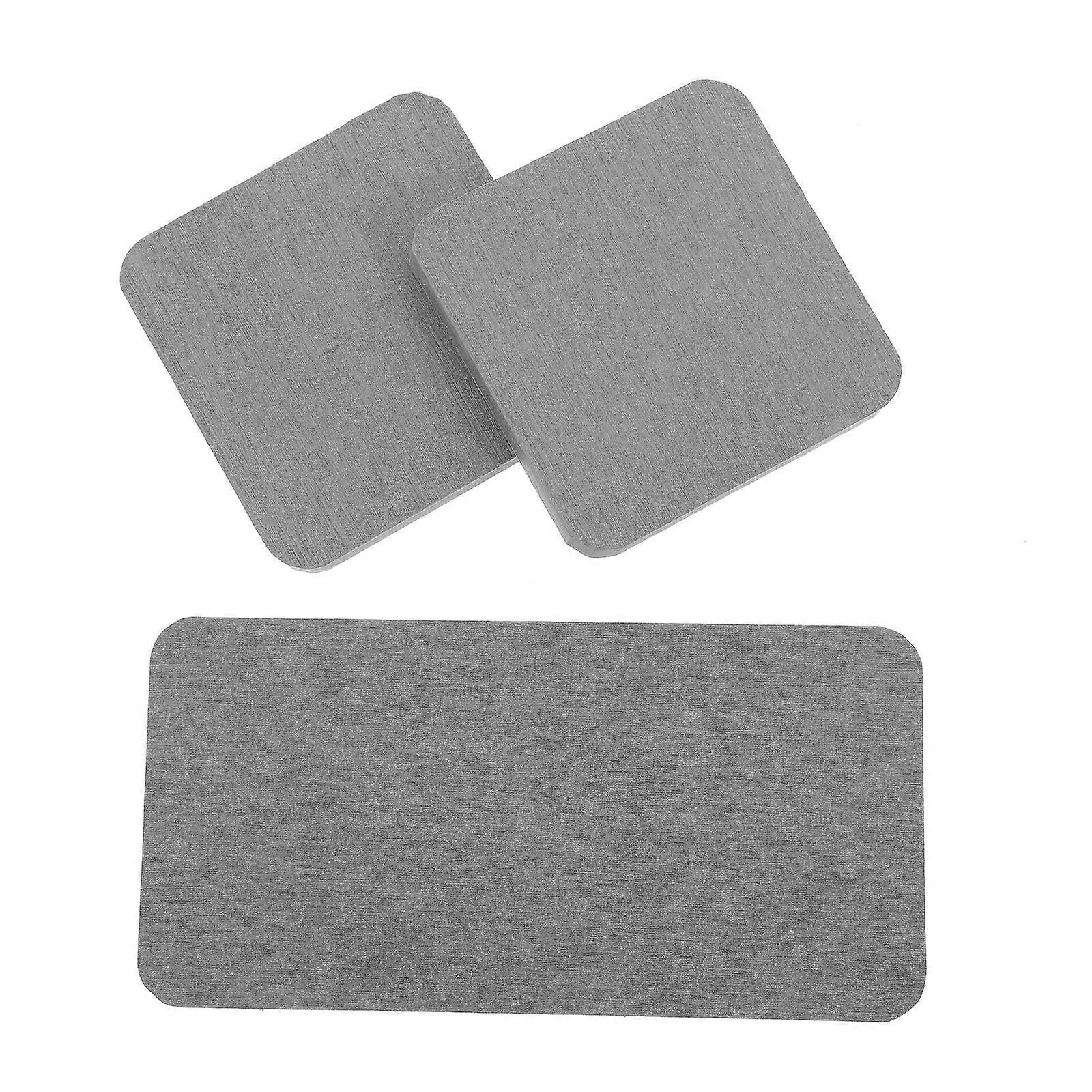 Bathroom Countertop Absorbent Pads Water Drying Pad Diatomite Material Prevent Basin 8x8x1cm 3Pcs