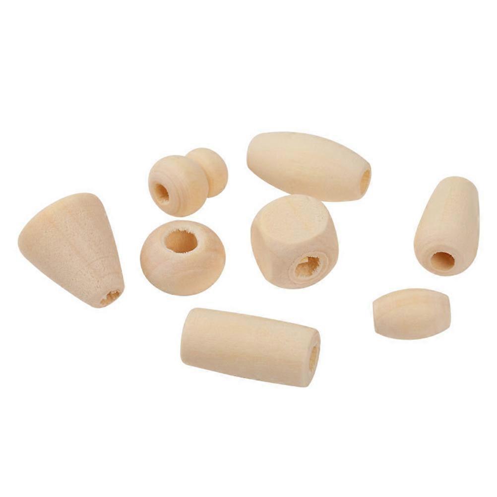 Loose Handmade Beads Wooden Beads for Friends Craft Enthusiasts 1x1x1.2cm 100Pcs