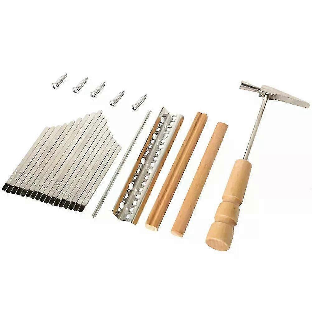 17 Pcs Kalimba Key Set Thumb Piano Diy Accessories Premium Metal Smooth Surface No Burr Replacement Parts Musical Instruments