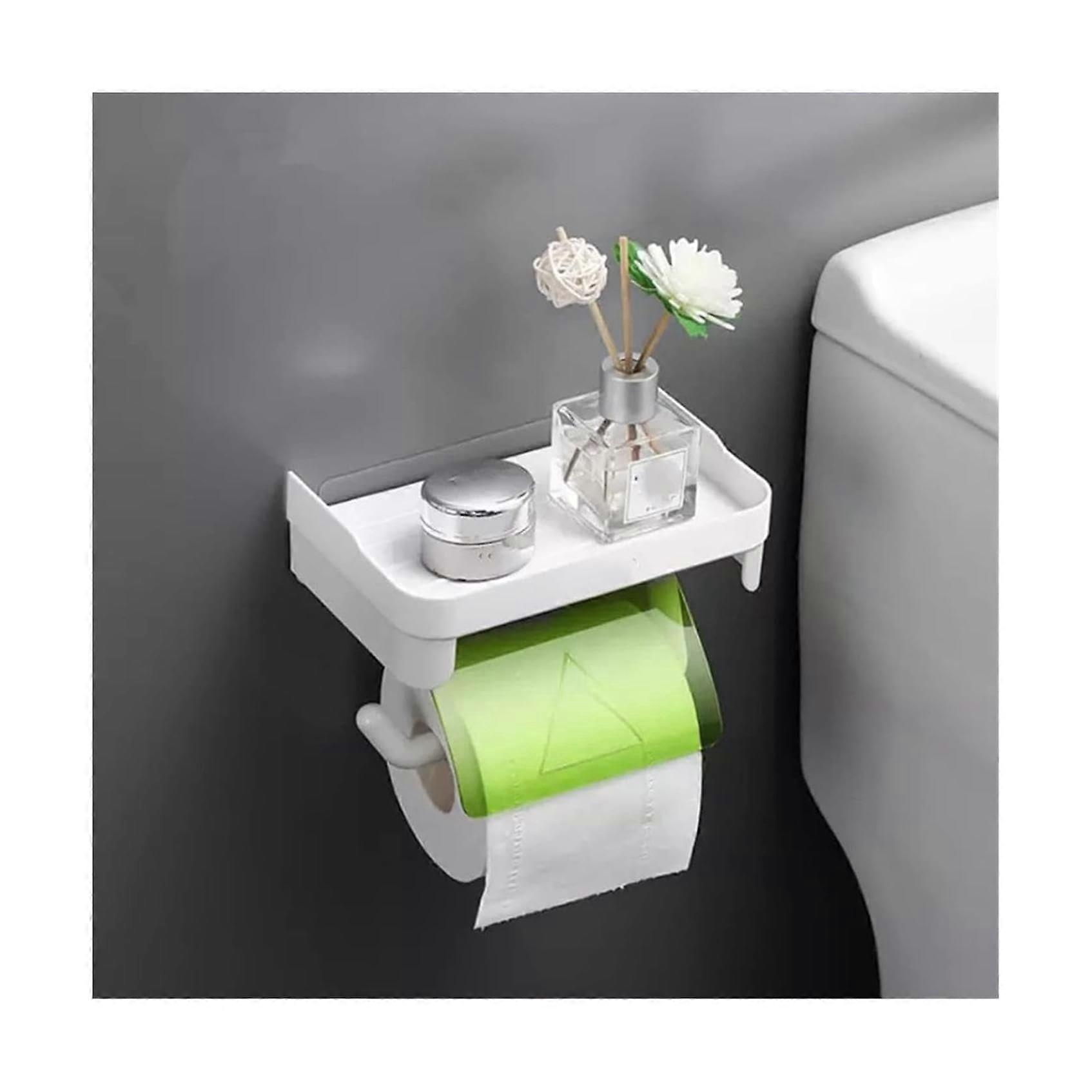 Stark Wallmounted paper towel dispenser, toilet paper holder with phone storage shelf, paper towel holder durable