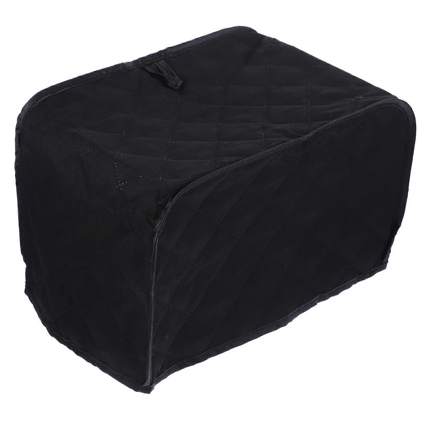 Standard Toaster Cover Black - Durable Protective Bread Machine Cover for 4-Slice Toaster, Fits Most Models