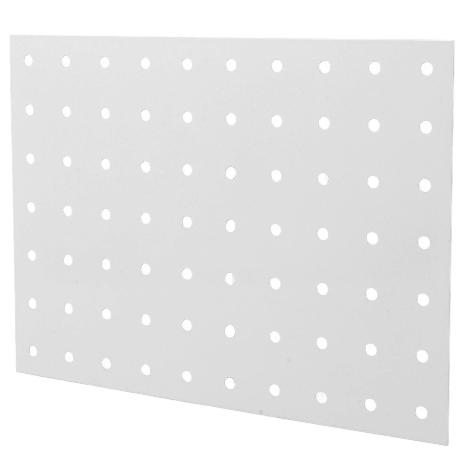 White Metal Pegboard Wall Panel for Storage Use with Quick Installation 1 Piece