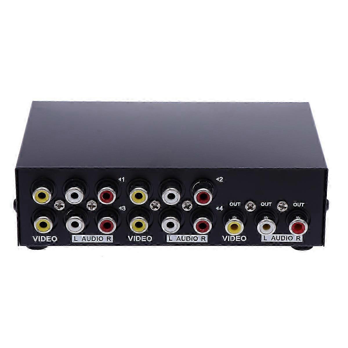 Video L/R Audio Selector AV Switch RCA Switcher 4 In 1 Out Composiet MT-431AV