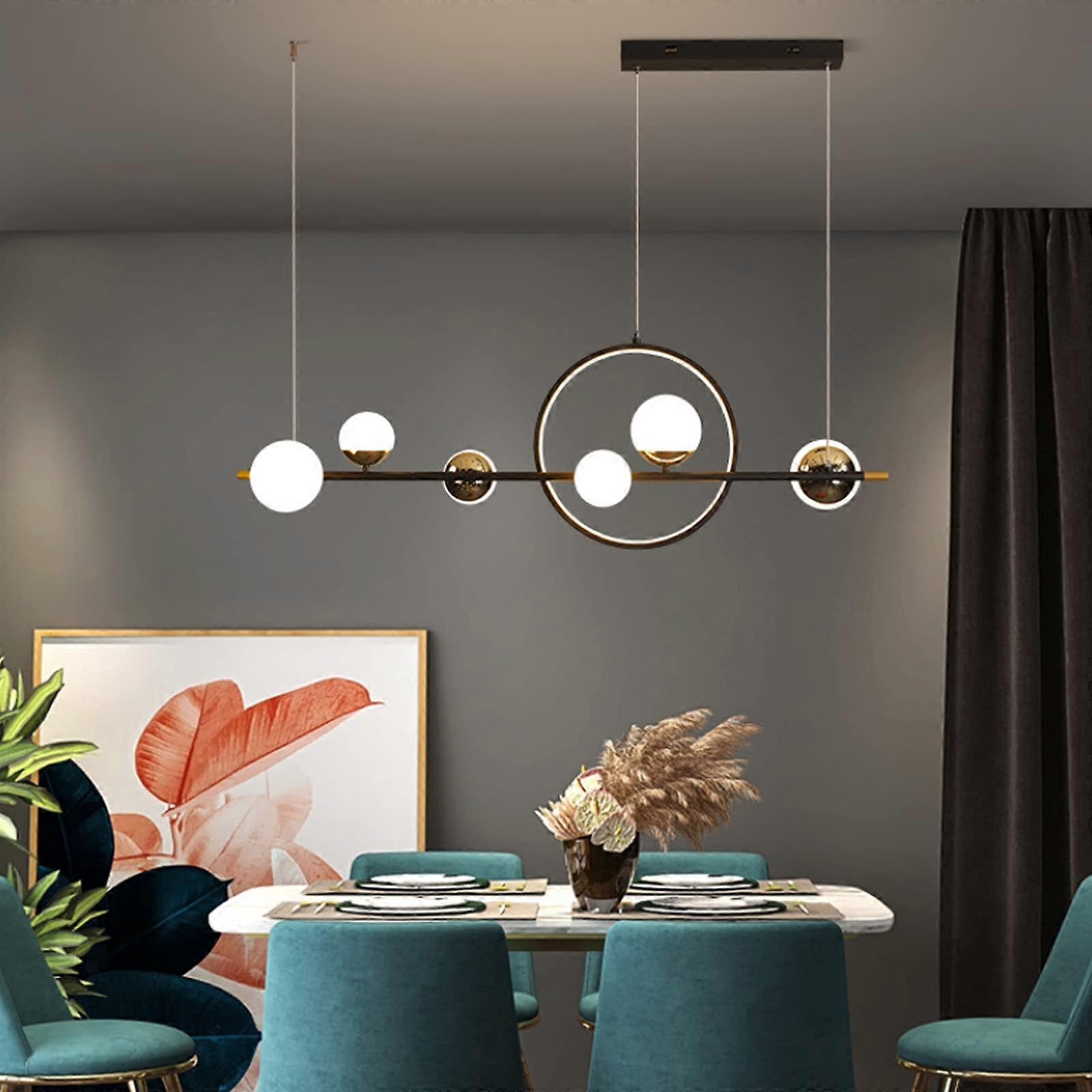 LED Pendant Light Modern Dimmable with Remote Control Height Adjustable Lamp