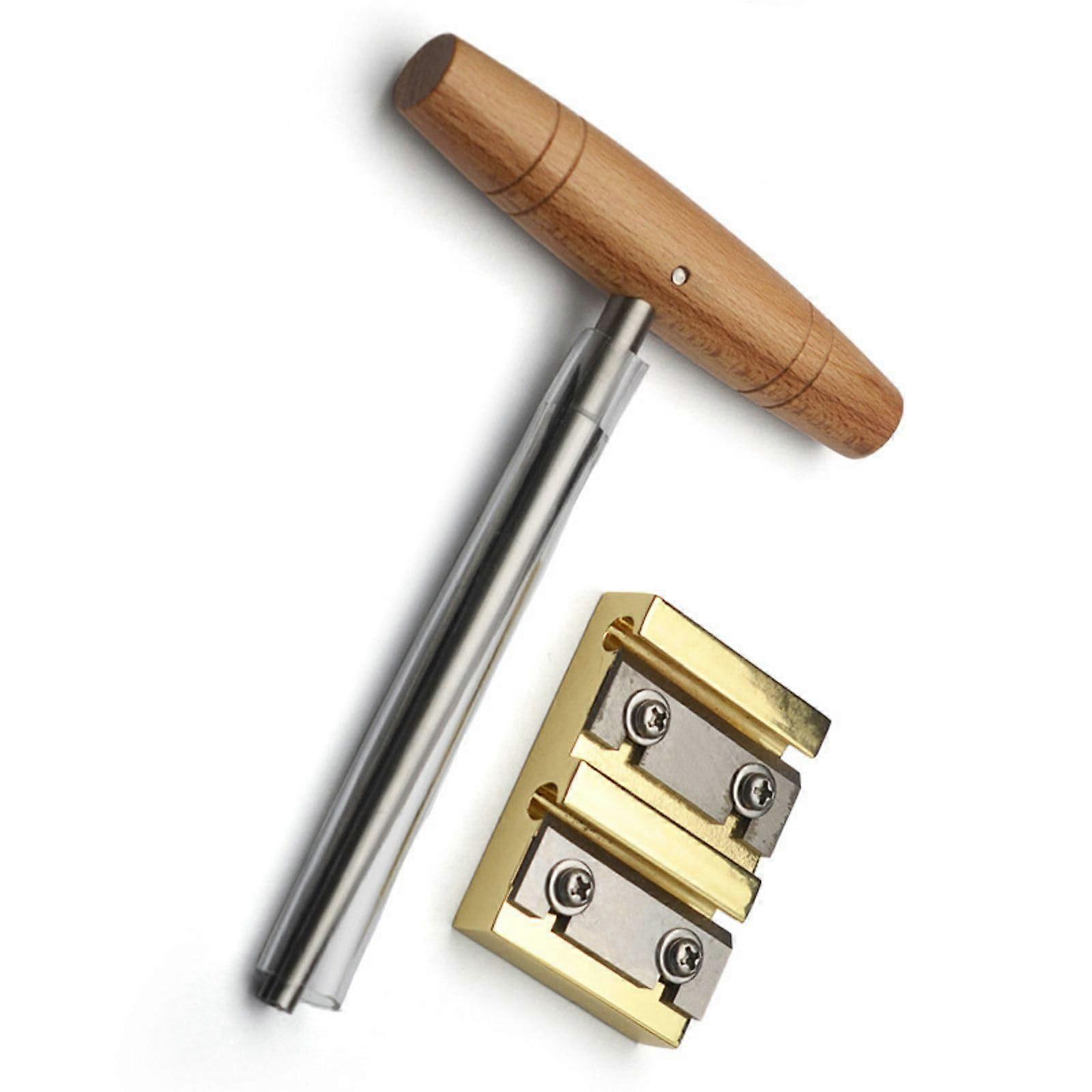 Violin Peg Shaver Set with Violin Peg Hole Reamer for 3/4 and 4/4 Violins - Gold String Instrument Maintenance Tools