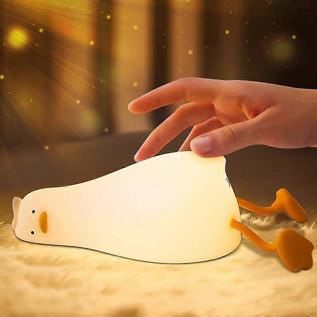Duck-Shaped LED Kids Night Light, Touch Control with Timer, USB Rechargeable
