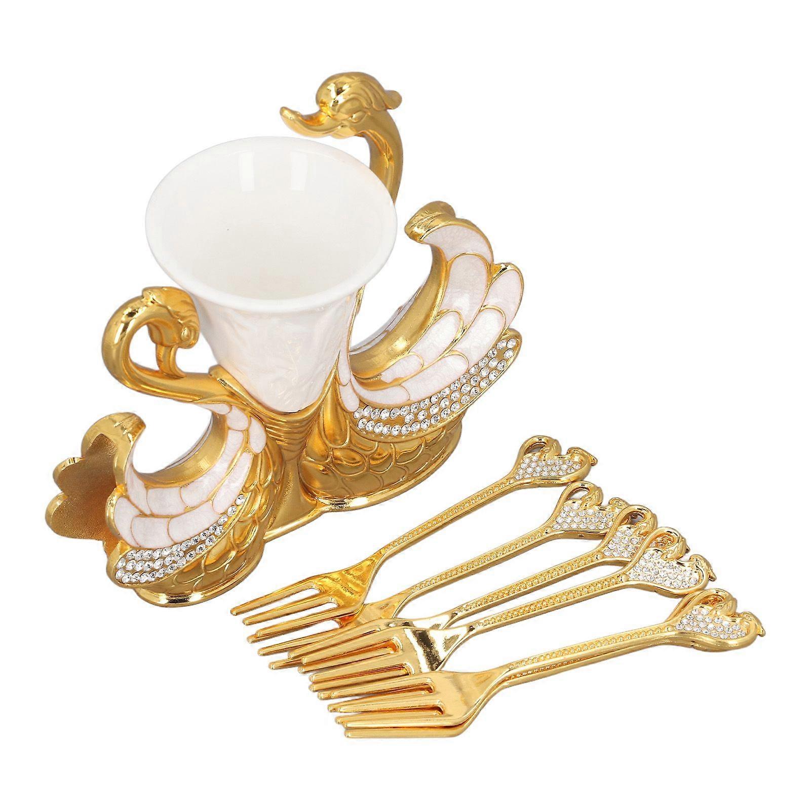 2025 Cel mai recent model Swan Base Fork Holder Set Elegant Multifuncțional