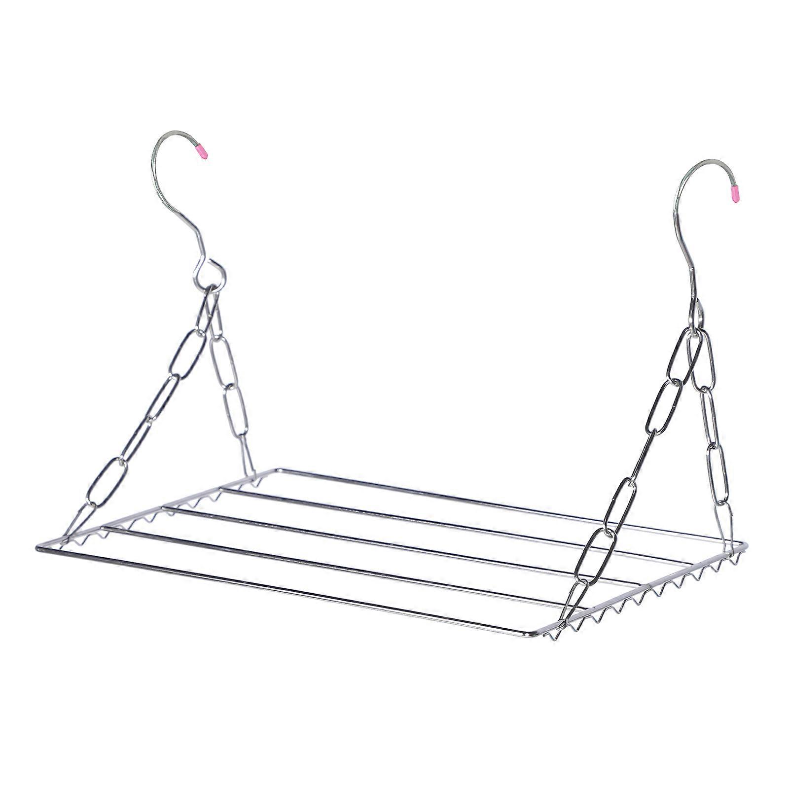 Metal Drying Rack Balcony Clothes Drying Rack Prevent Clothes from Blowing Away Compact Design 40x25cm 1Pcs