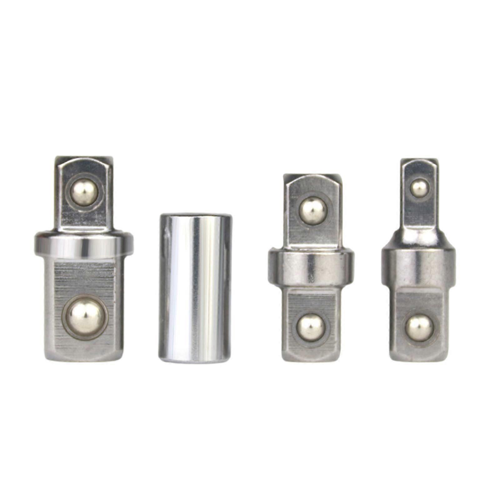 Double Head Steel Socket Converter 1/4 to 3/8 or 1/2 Inch Square Drive Adapters Set for Mechanics and DIY Enthusiastsdd