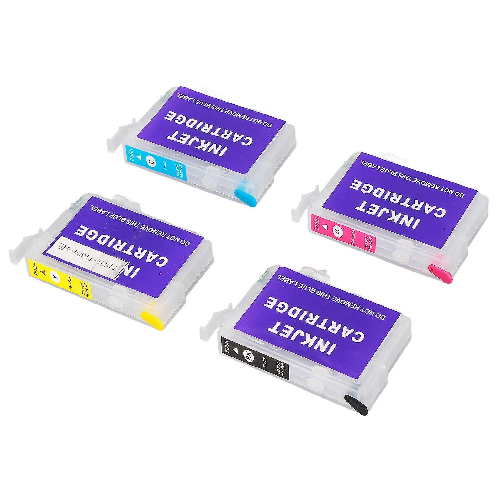 4Pcs Ink Cartridge for Workforce WF‑2010W WF‑2510WF WF‑2520NF WF‑2530WF WF‑2540WF Printers