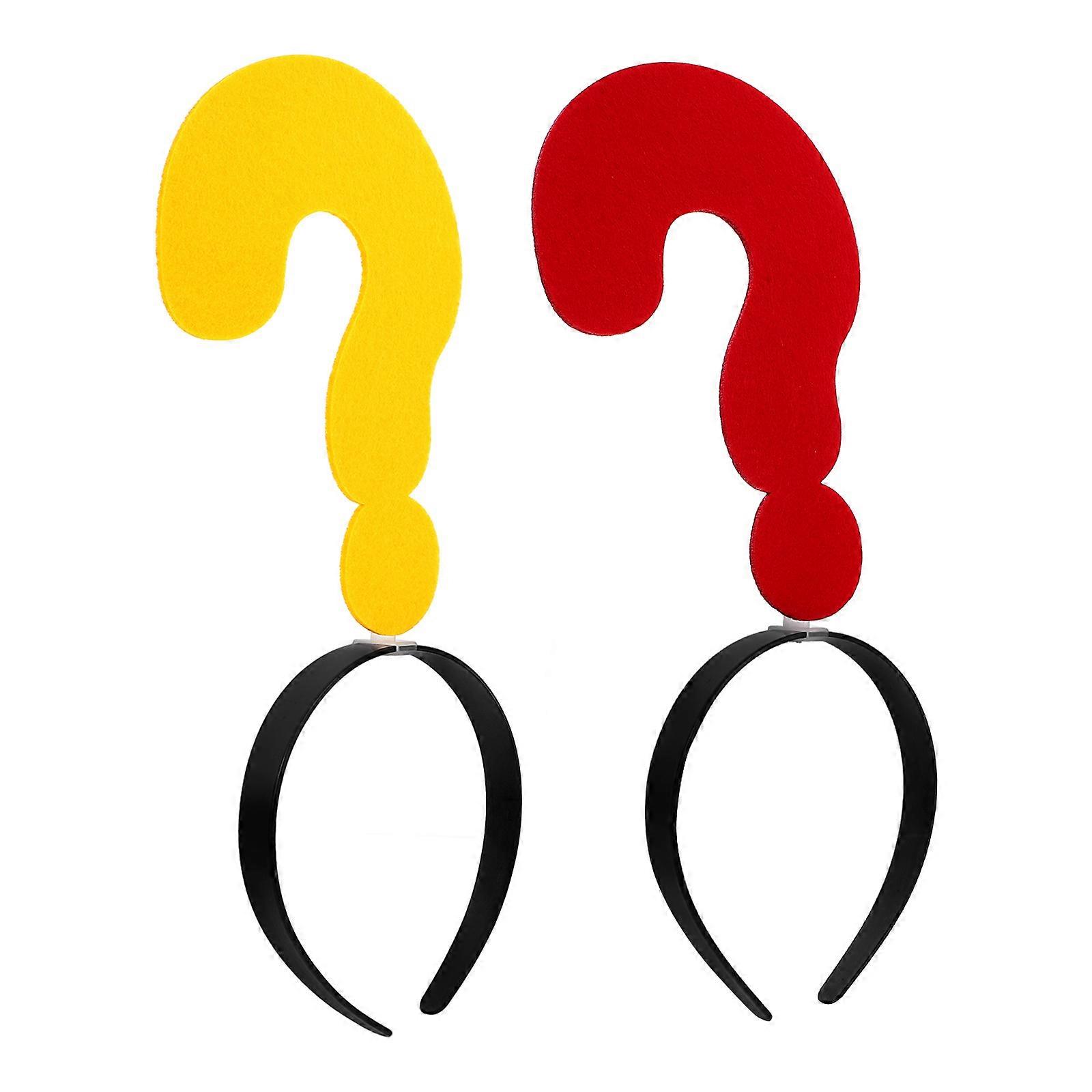 Here's a refined and professional product description based on the details you provided:
**2pcs Comfortable Question Mark Hair Hoop Headbands –