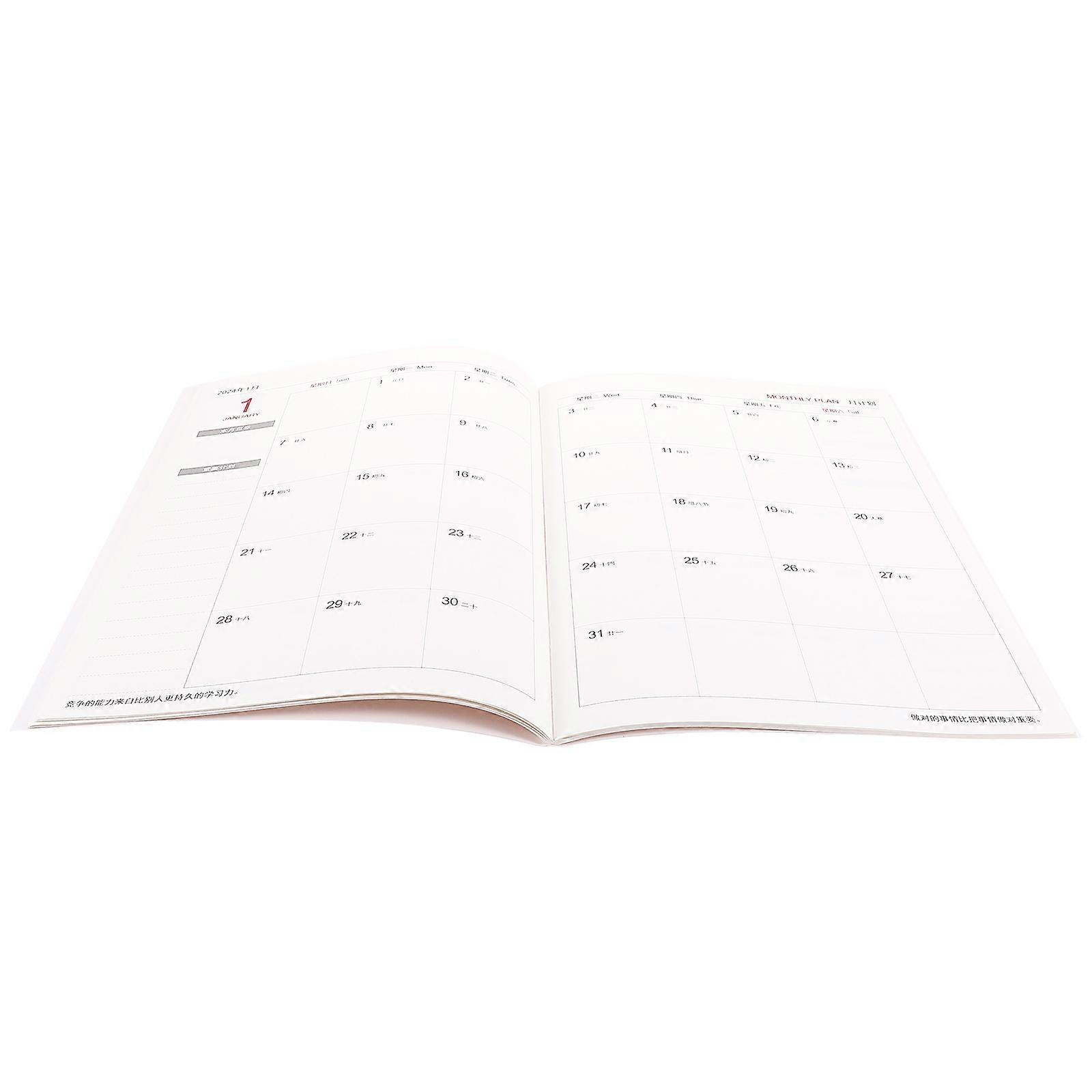 Planner Weekly Notebook Portable Planner Book Office Note Book B5 Size Pink Color For Scheduling Journaling Students 1Pcs