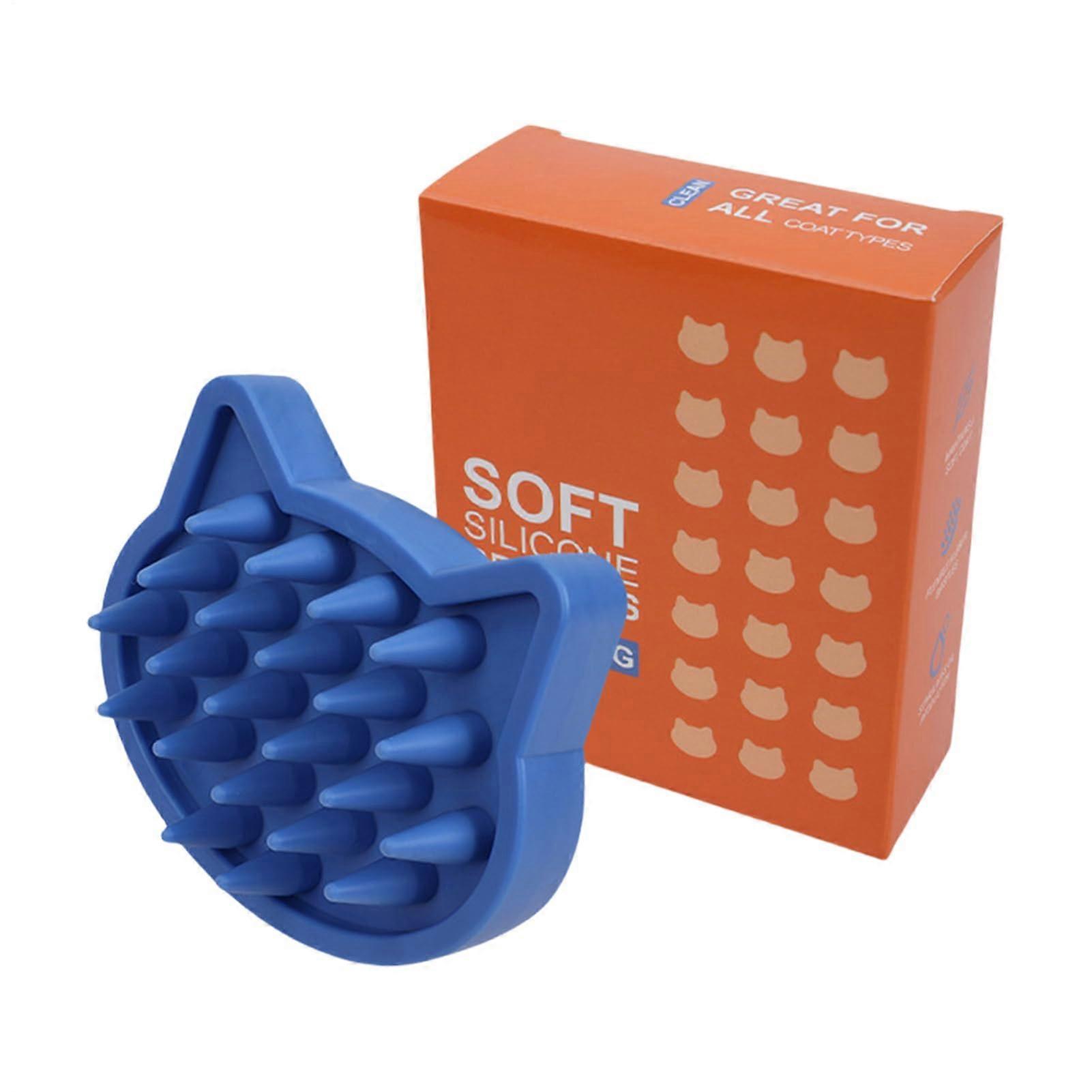 Pet Shampoo Brush for Dogs and Cats – Ergonomic Bath Brush for Small, Medium, and Large Pets, Easy Clean Pet Grooming Tool