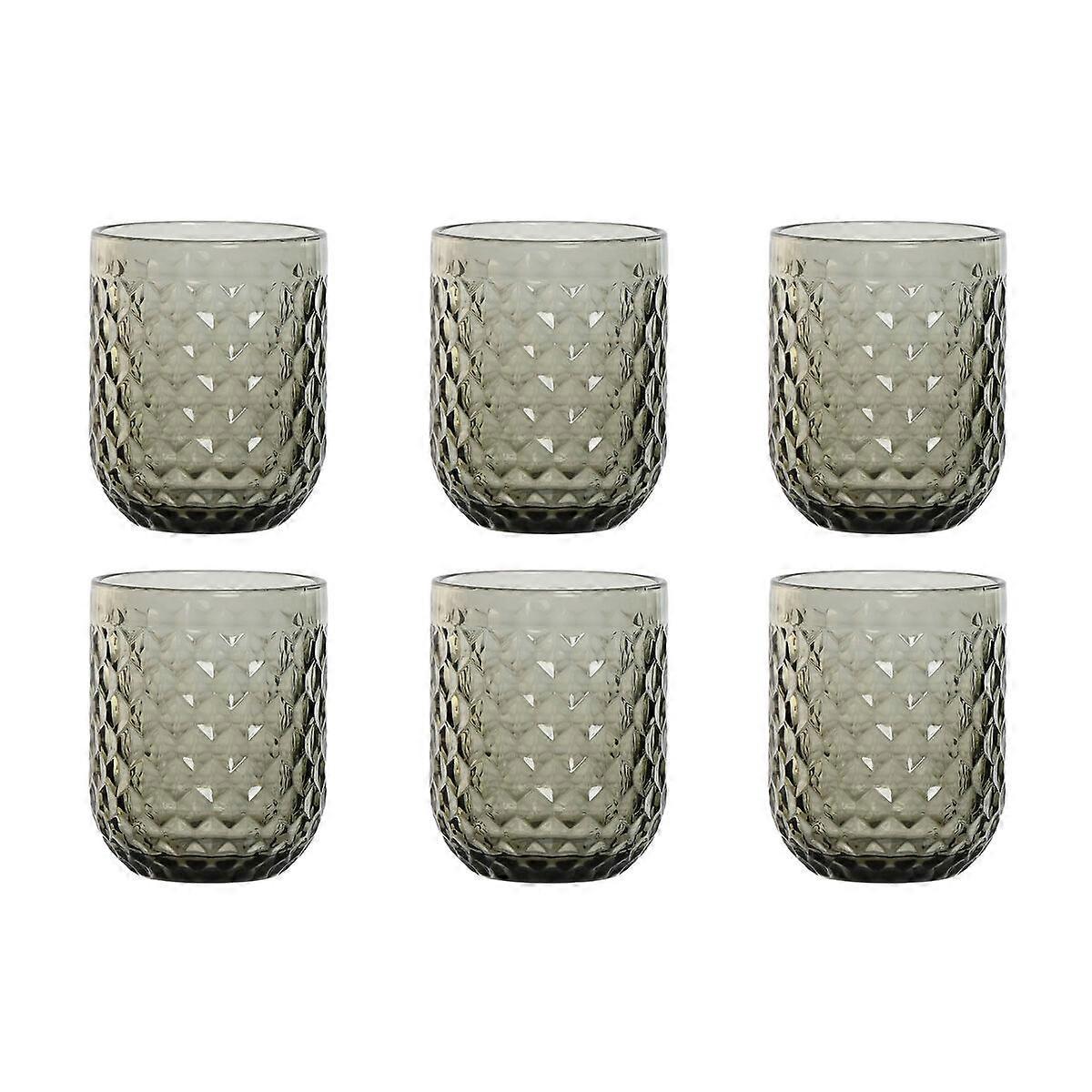 Set of glasses Home ESPRIT Grey Crystal 240 ml (6 Units)