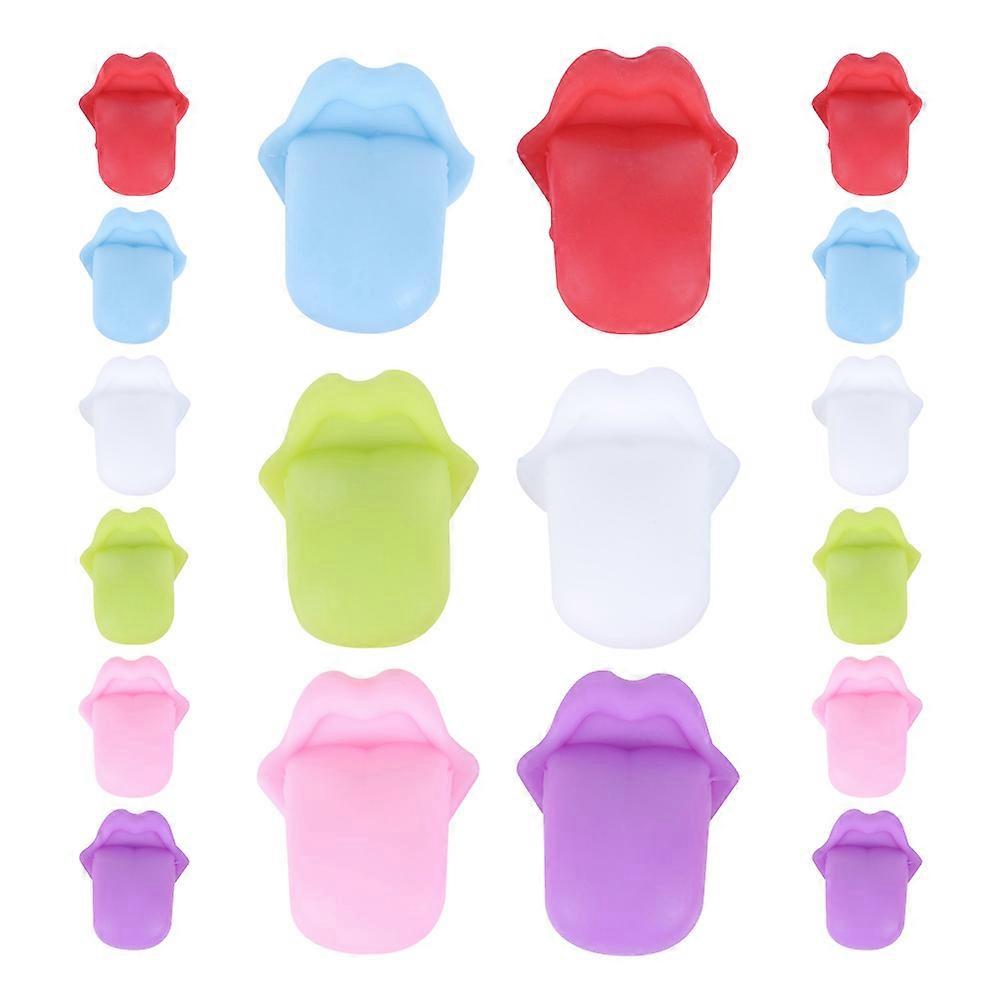 Decorative Cup Markers Prevent Slipping Tongue Shape 18Pcs