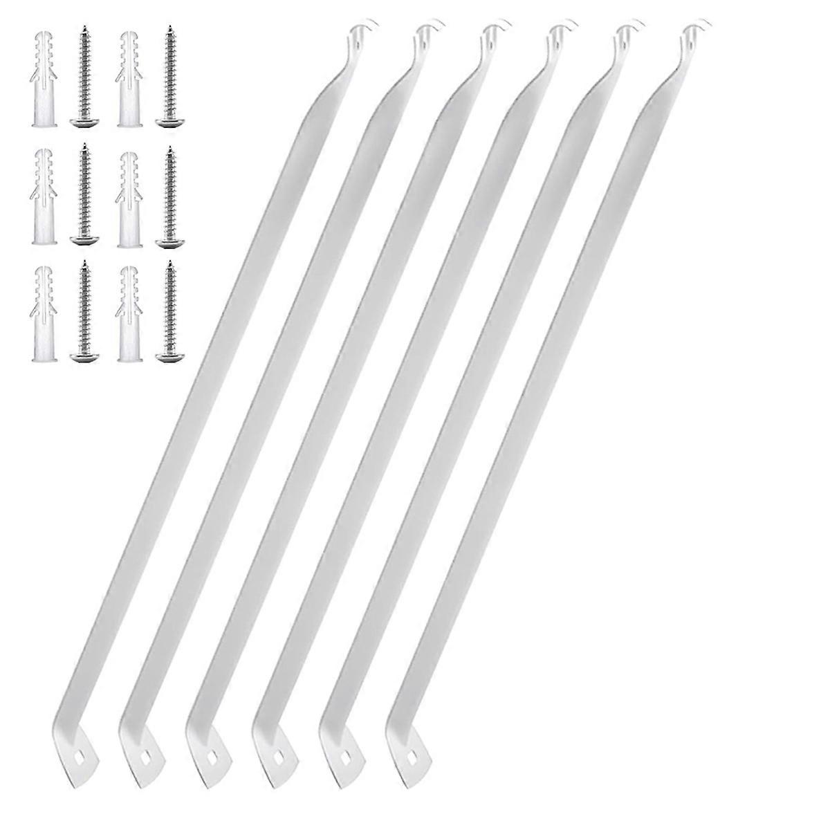 6 Pcs Wire Shelf Brackets, Support Brackets for 12-Inch Deep Wire Shelving, Closet Shelving Accessories