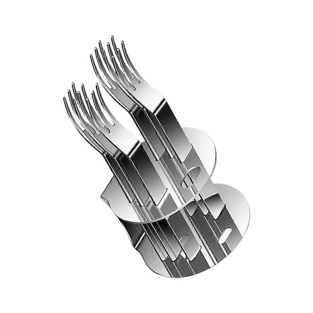 Dessert Forks Stainless Steel Fruit Forks Parties Family Silver 1Set Durability