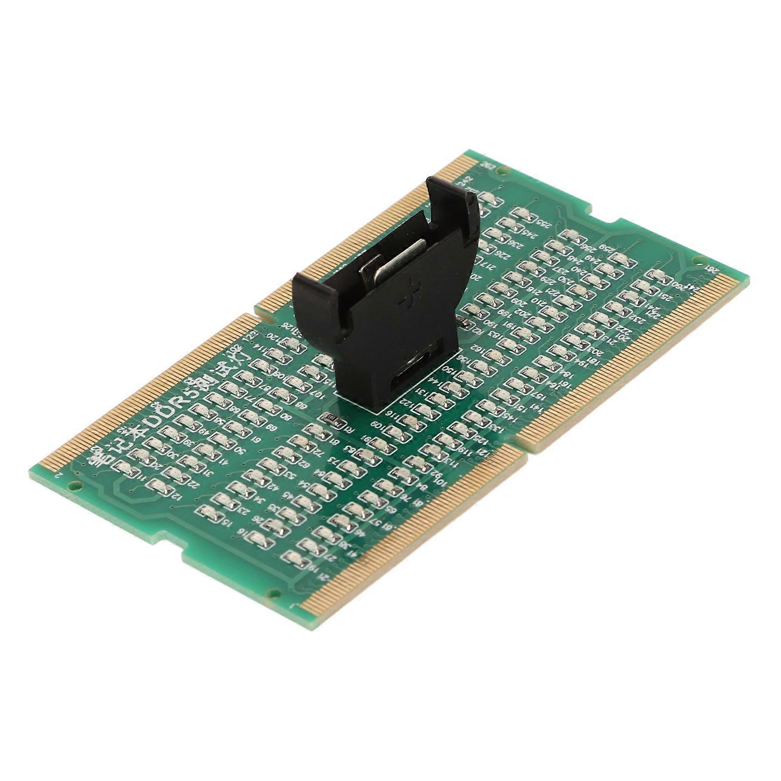 Laptop Memory Tester DDR5 Support Forward and Reverse Interface PCB Memory Slot Test Card with Light