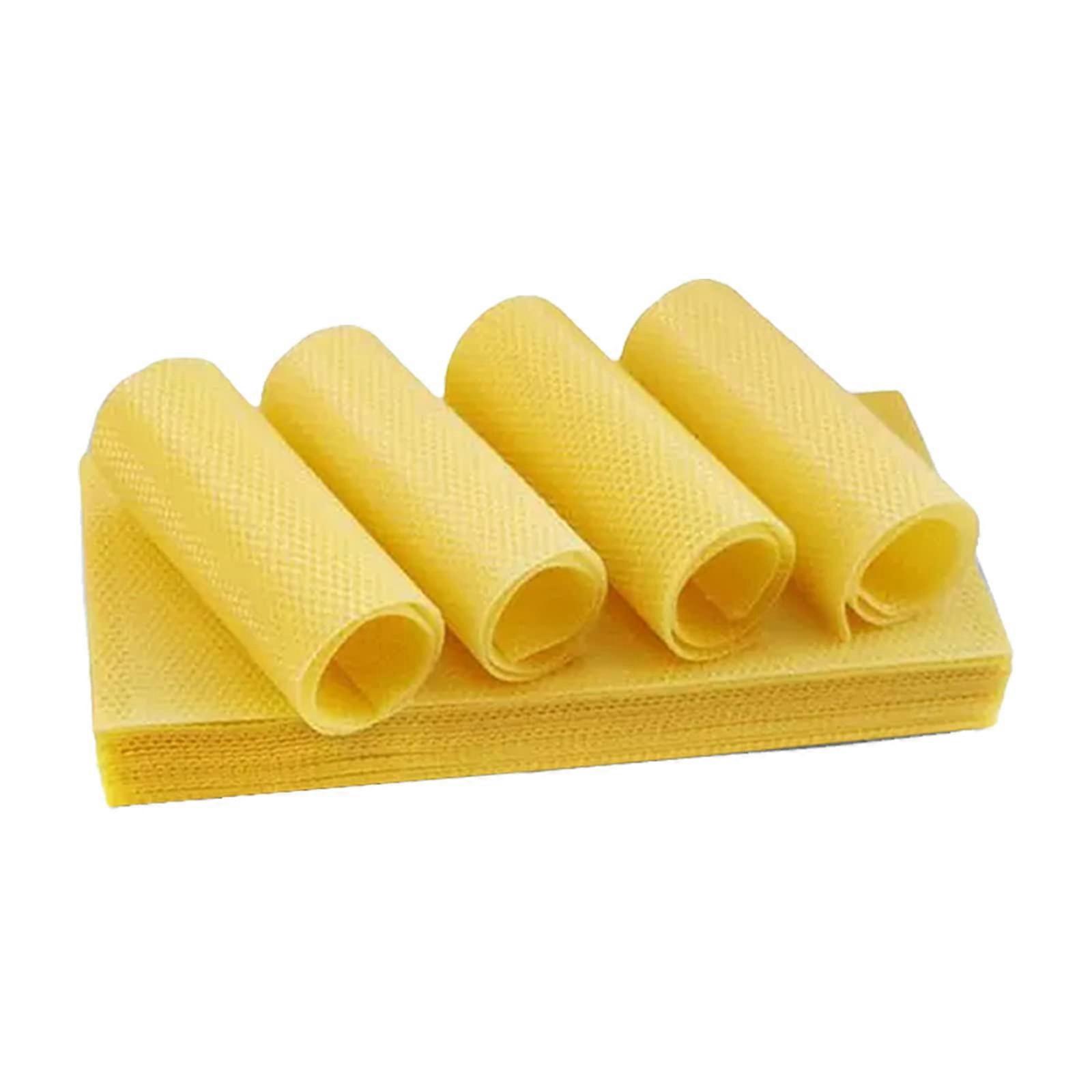 Beeswax Sheets for Candle Making, 10 Extra Large Natural Beeswax Paper, Beekeeping Wax Foundation Sheets, DIY Candle Craft Supplies