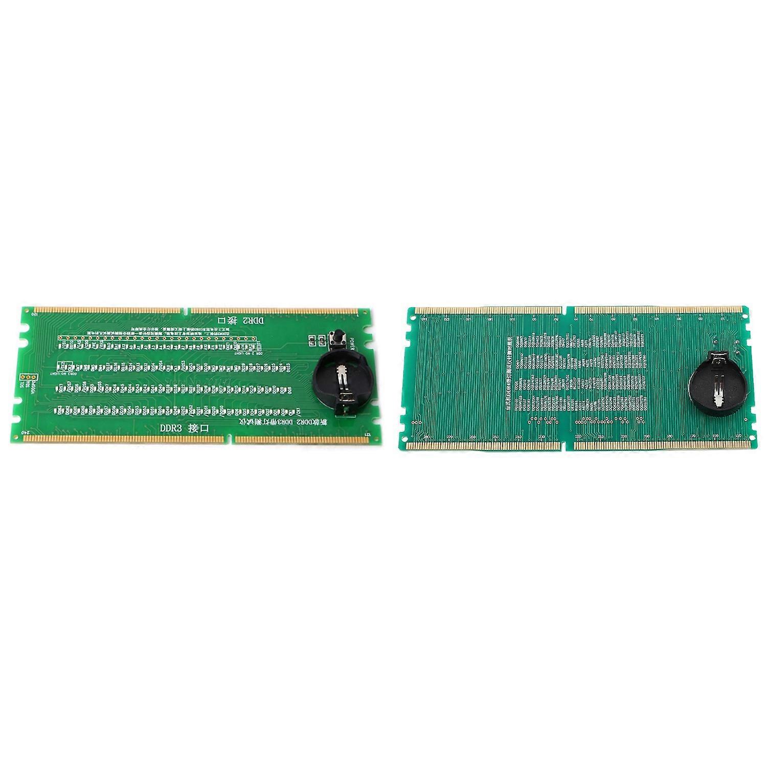 1 Pcs DDR2 and DDR3 2 in 1 Illuminated Tester with Light & 1 Pcs DDR4 Test Card LED Motherboard Repa