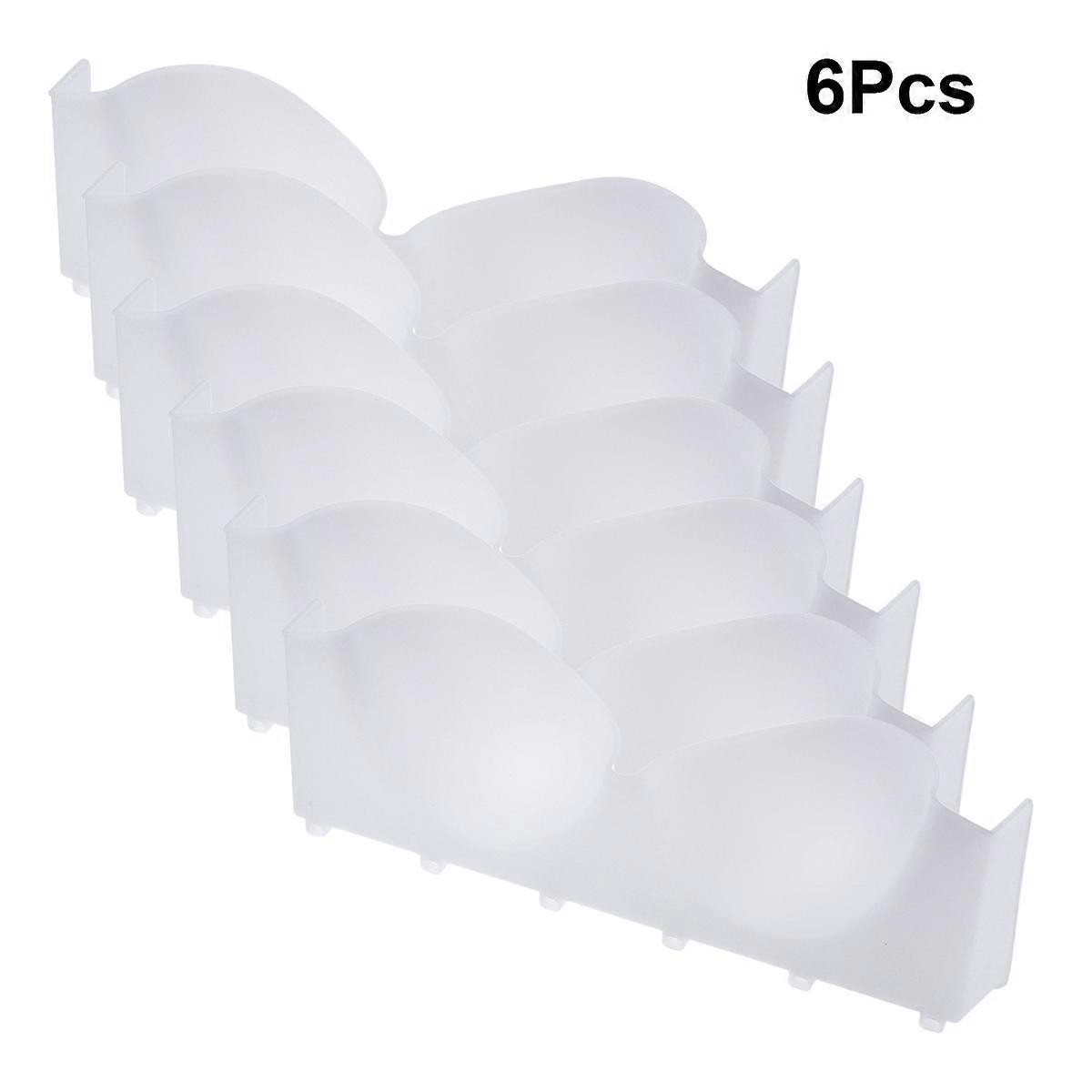 6pcs Bra Compartment Storage Box Plastic Container for Women's Underwear Organization