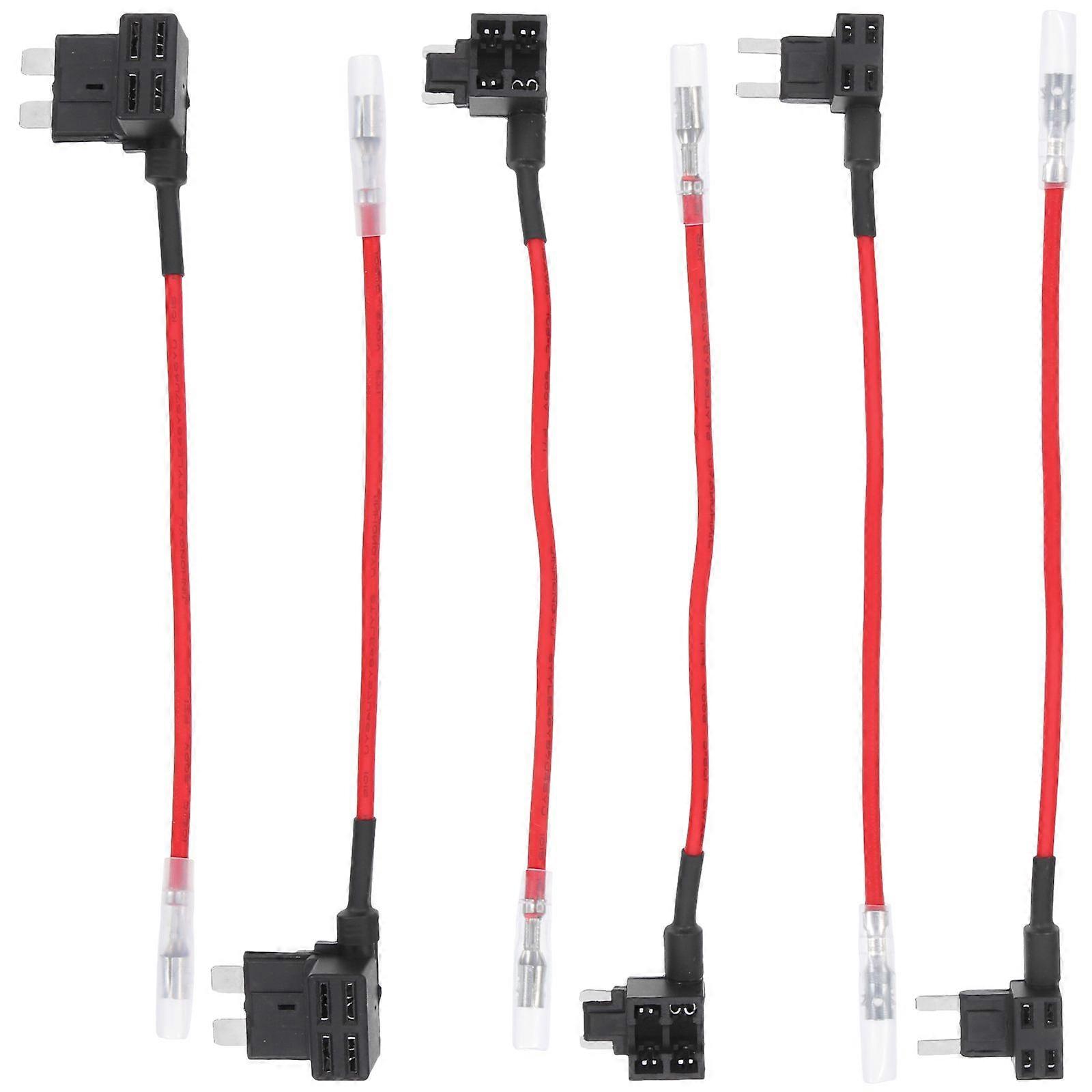 6pcs In Line Fuse Holder Assorted Automotive Replacement Fuse Holder Accessory