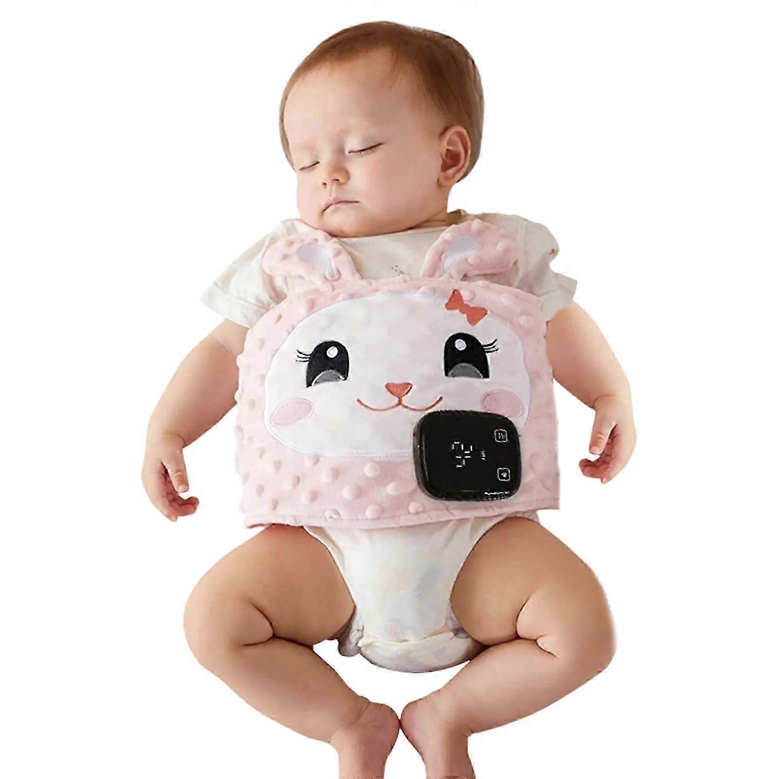 كرتون الطفل البطن حزام تنفس البطن التفاف حزام 7 سرعات اهتزاز قابل للتعديل معدة الرضيع لهاية تخفيف المغص