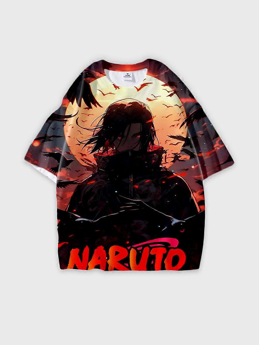 T-shirt round neck Role Pattern loose short sleeve P145