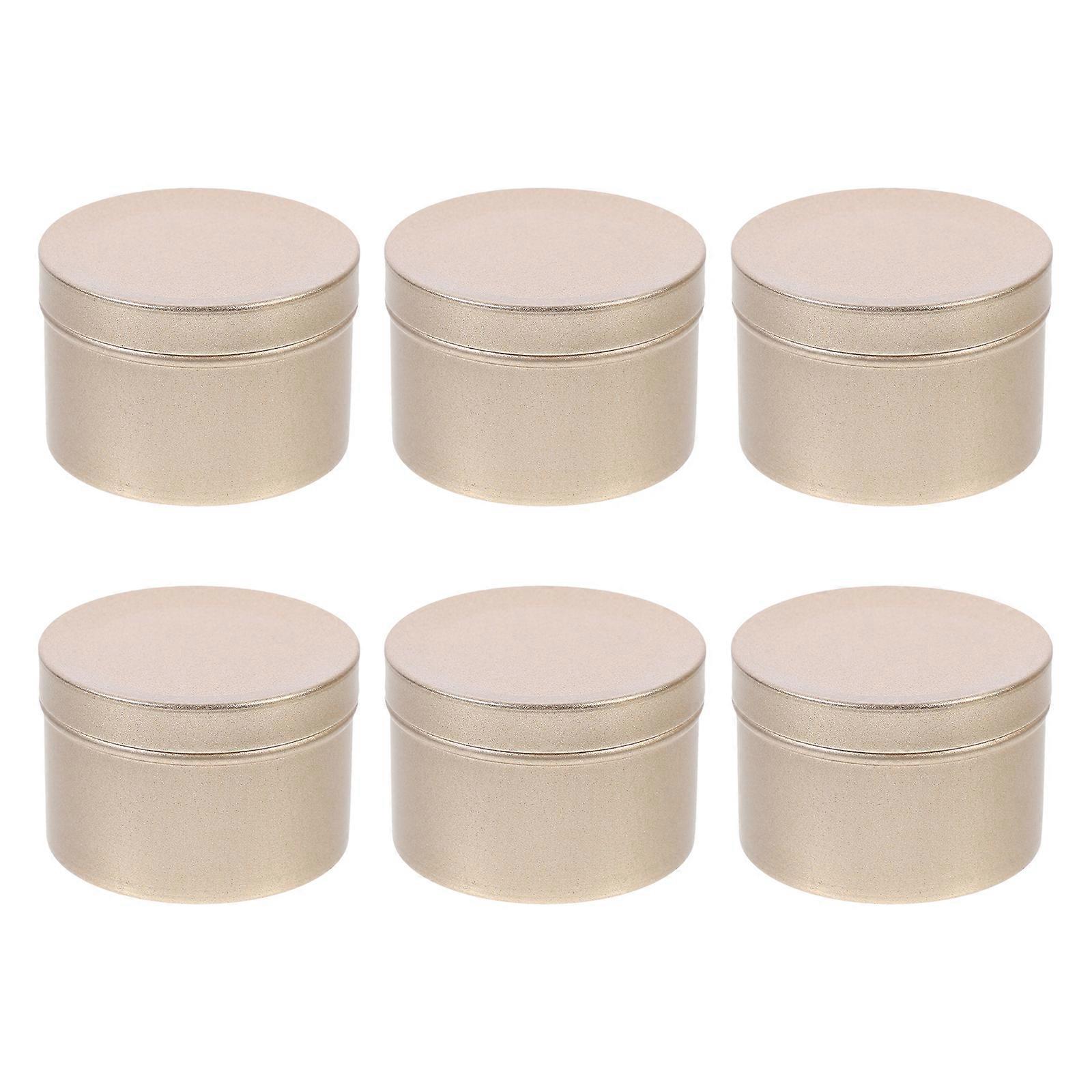 DIY Candle Tea Aluminum Containers 6Pcs For Adults Featuring Round Shape And Leak-Proof Function