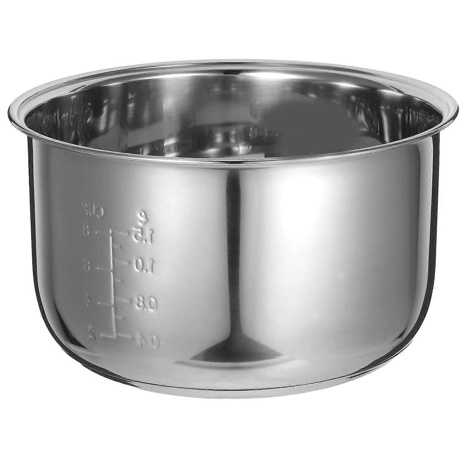 Pressure Cooker Accessories Cooking Pots Inner Pot 4L Prevents Sticking Design Silver 1Pcs
