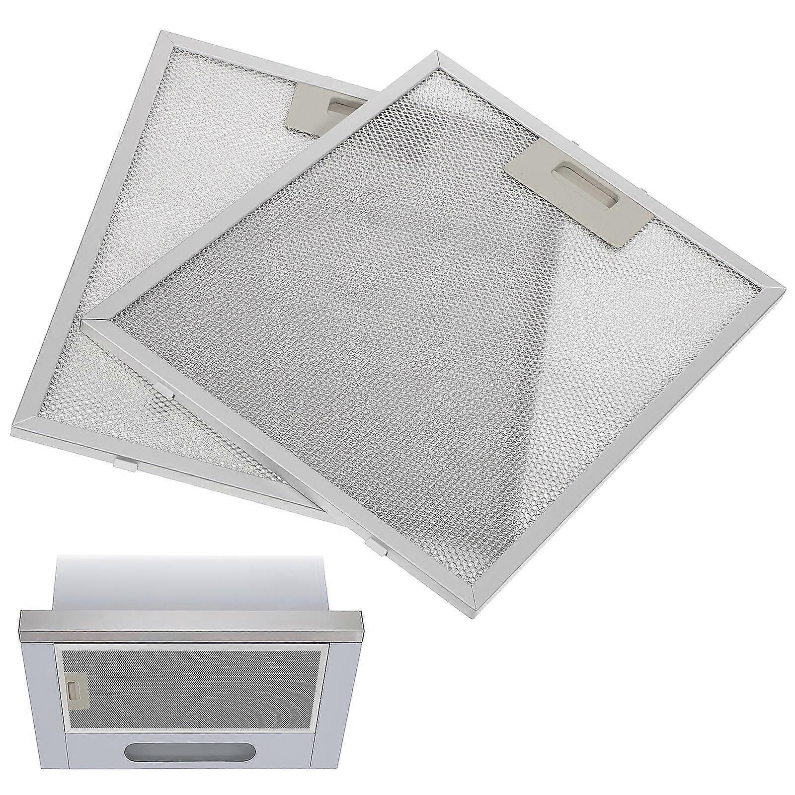 Range Hood Grease Filter Filter Net for Cooker Hood 2Pcs White Aluminium Metal