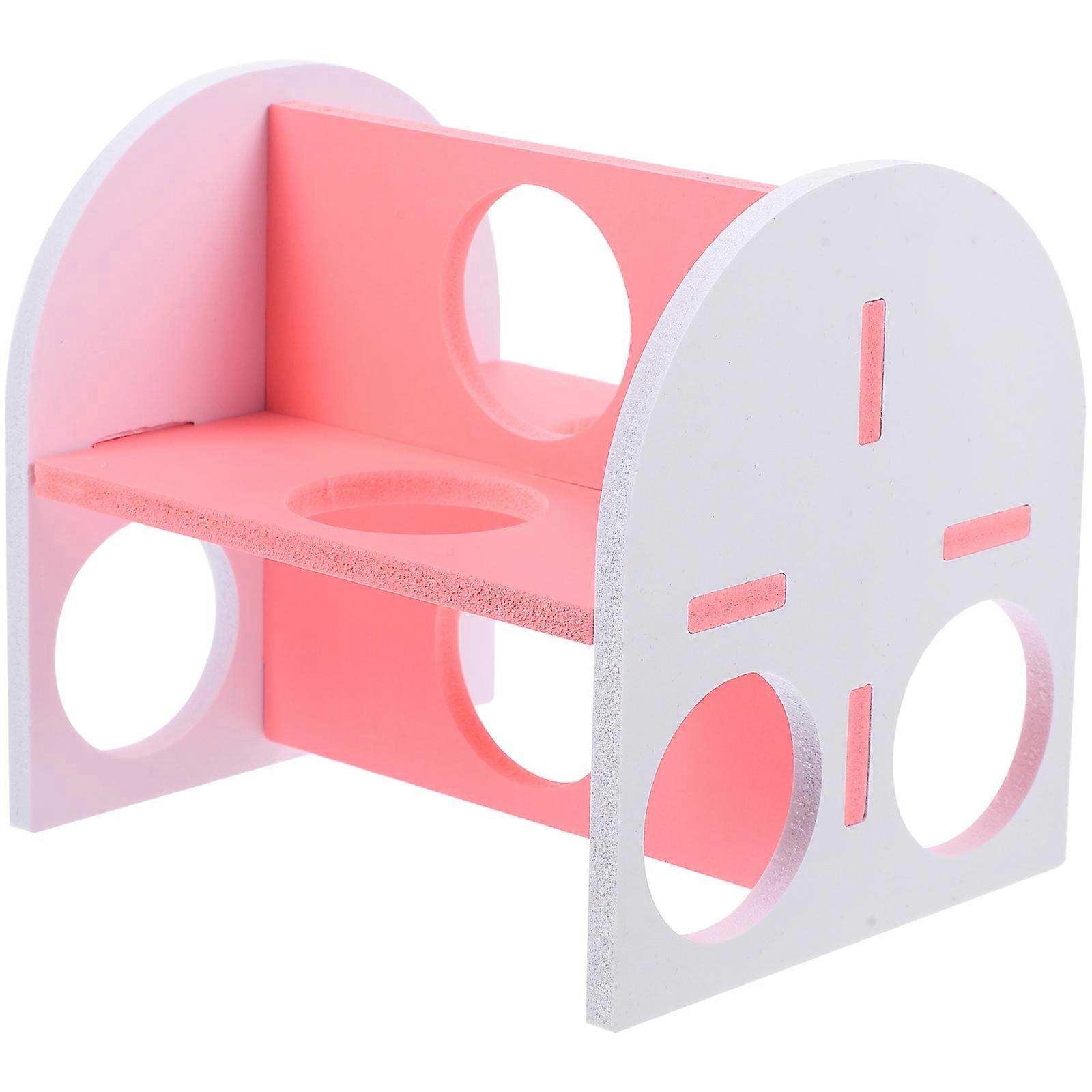 Pink PVC Hamster Hideout House for Small Pets to Play Sleep and Rest 7 inch