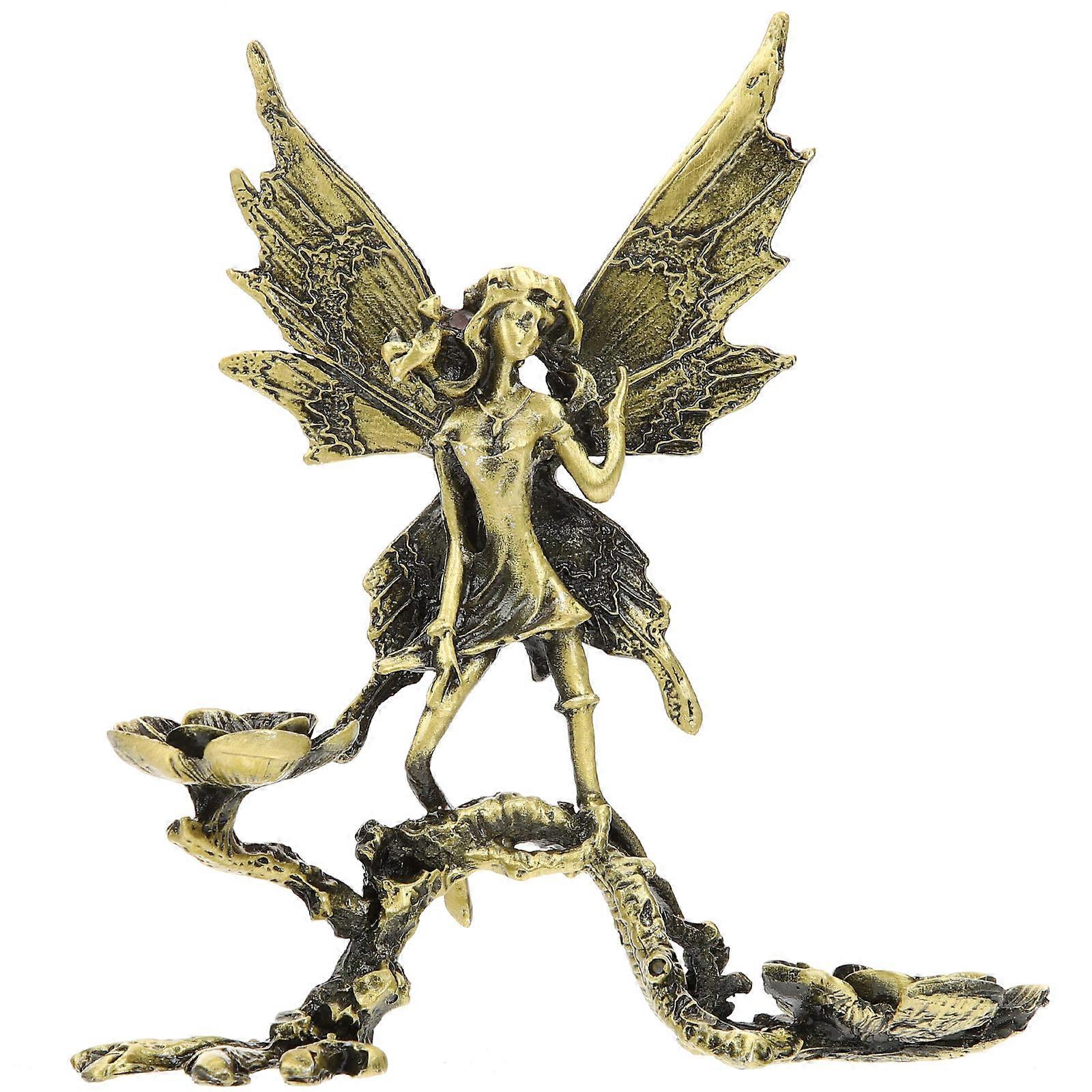 Kristal Top Standı Vintage Alaşım Melek Tarzı Ekran Tabanı Ev Dekorasyonu Için Altın 13X12 CM Holding Küreler 1 Takım